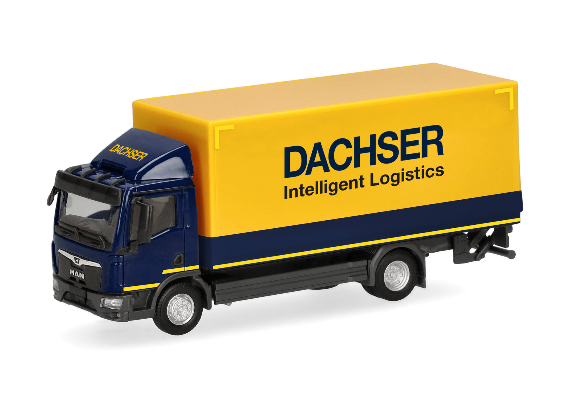 Herpa 322119 | MAN TGM CC | 12t Koffer-LKW mit Ladebordwand | Dachser | 1:87