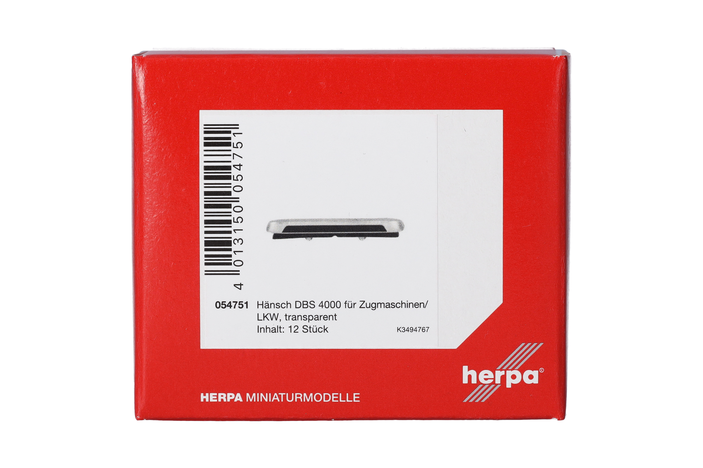 Herpa Zubehör 054751 | Hänsch DBS 4000 für Zugm./LKW, transparent (12 Stk.) | 1:87