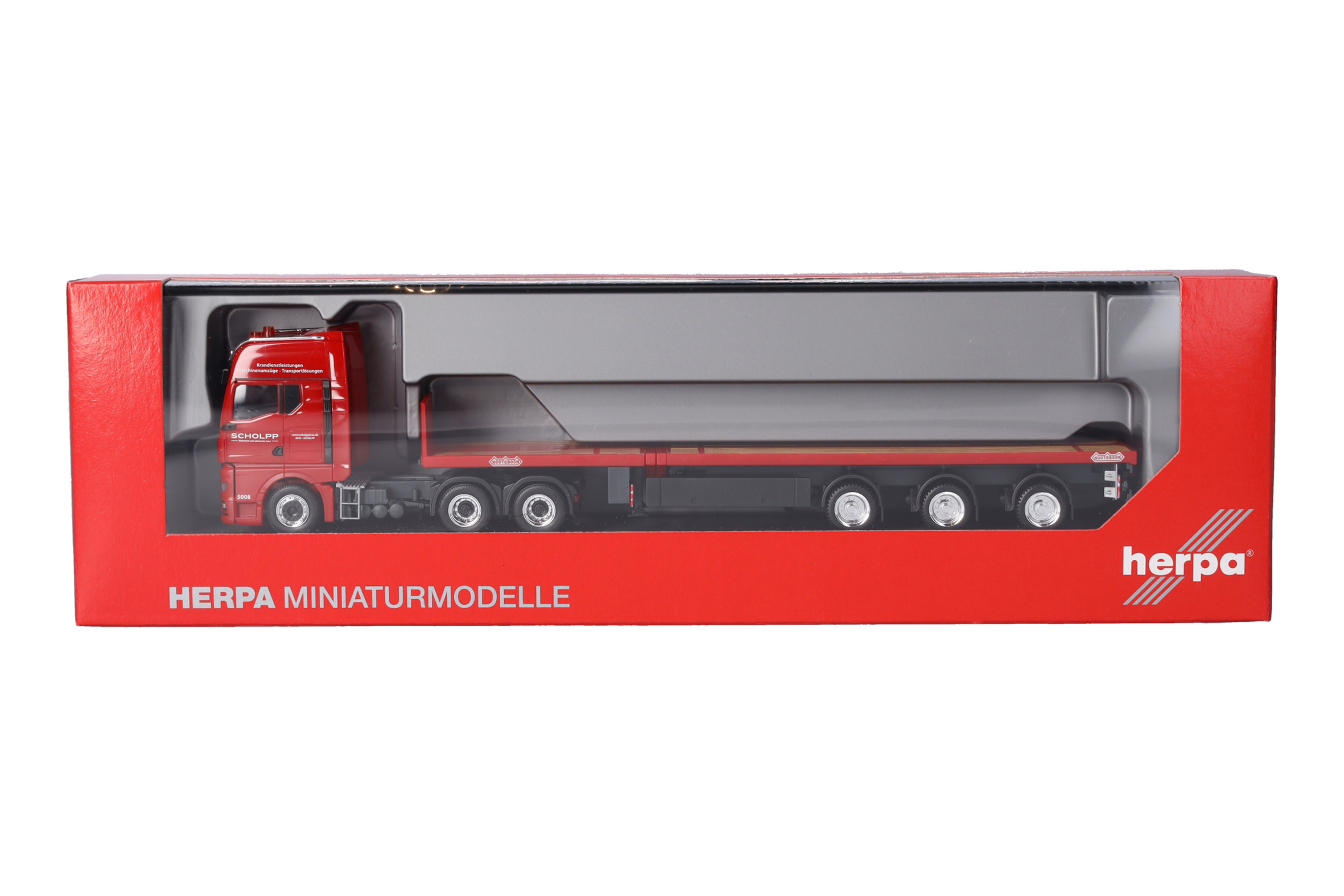 Herpa 319508 | MAN TGX GX | Teletrailer-Sattelzug | Scholpp | 1:87