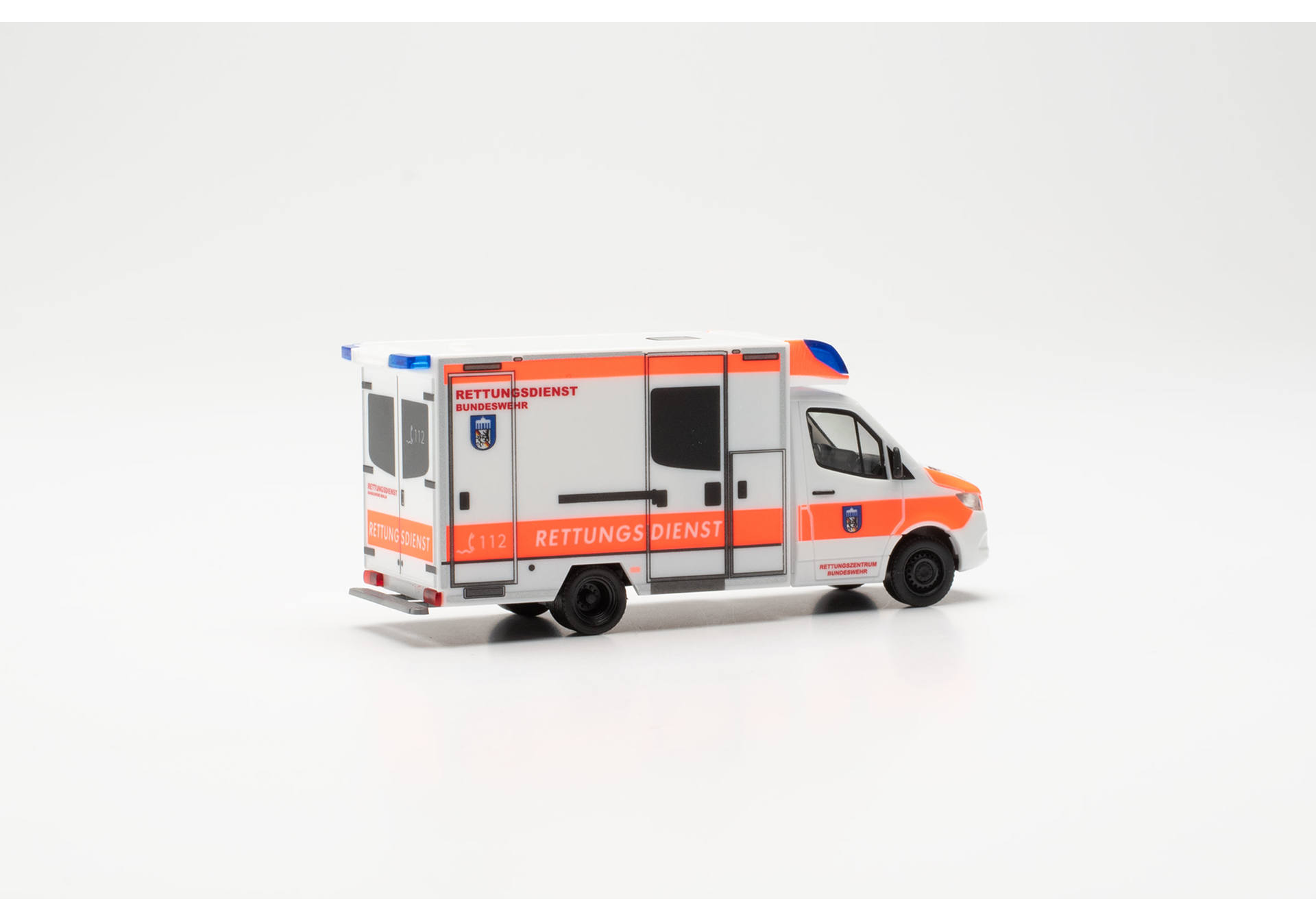 Herpa 700801 | MB Sprinter 18 Fahrtec RTW | Rettungsdienst BW Notarzt | 1:87