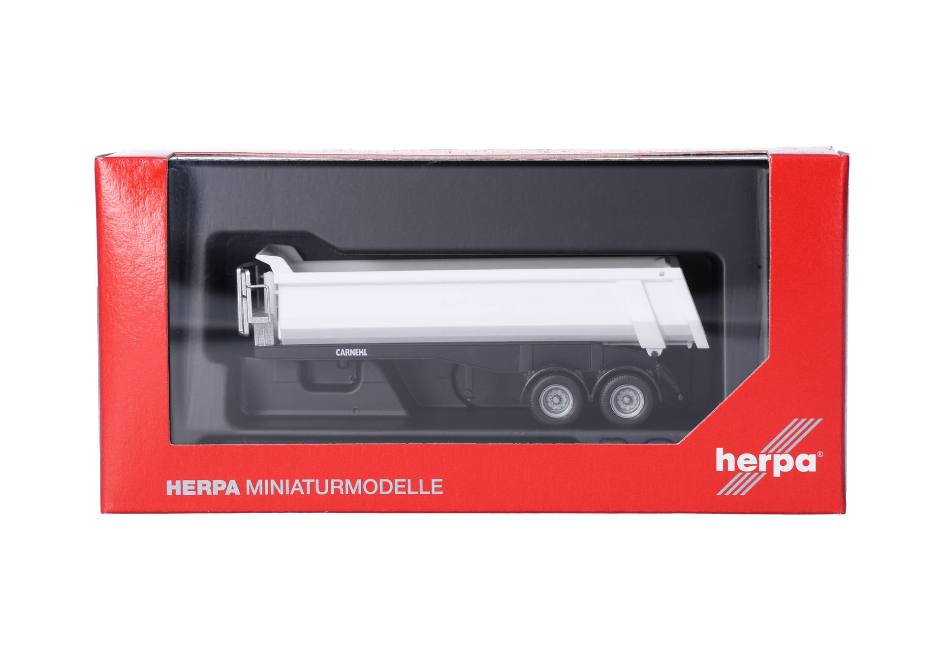 Herpa 076036-003 | Carnehl Rundmuldenauflieger | 2achs | weiß | 1:87