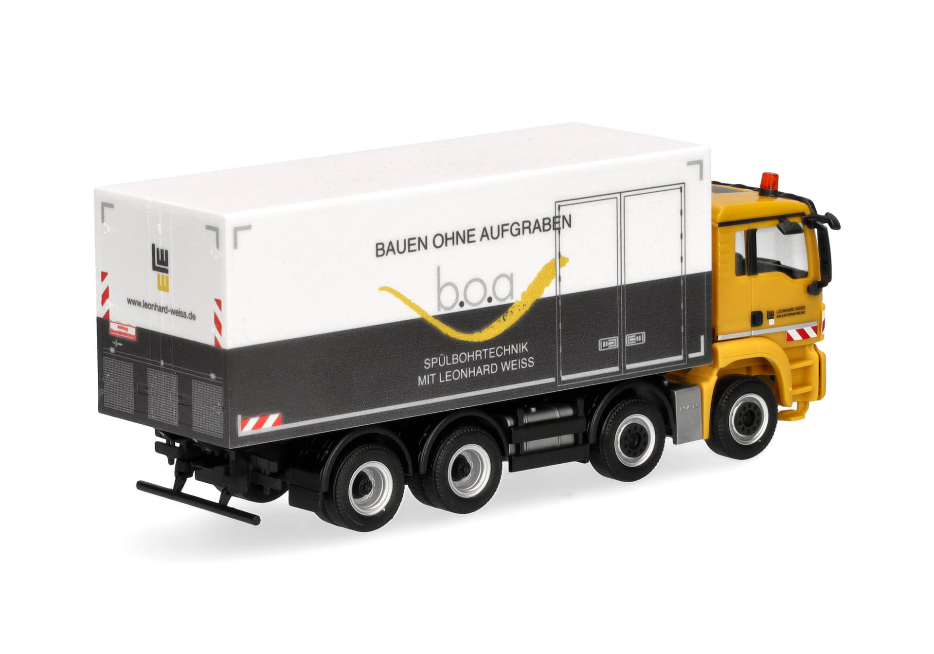 Herpa 953655 | MAN TGS M Koffer-LKW | Leonhard Weiss/b.o.a | 1:87