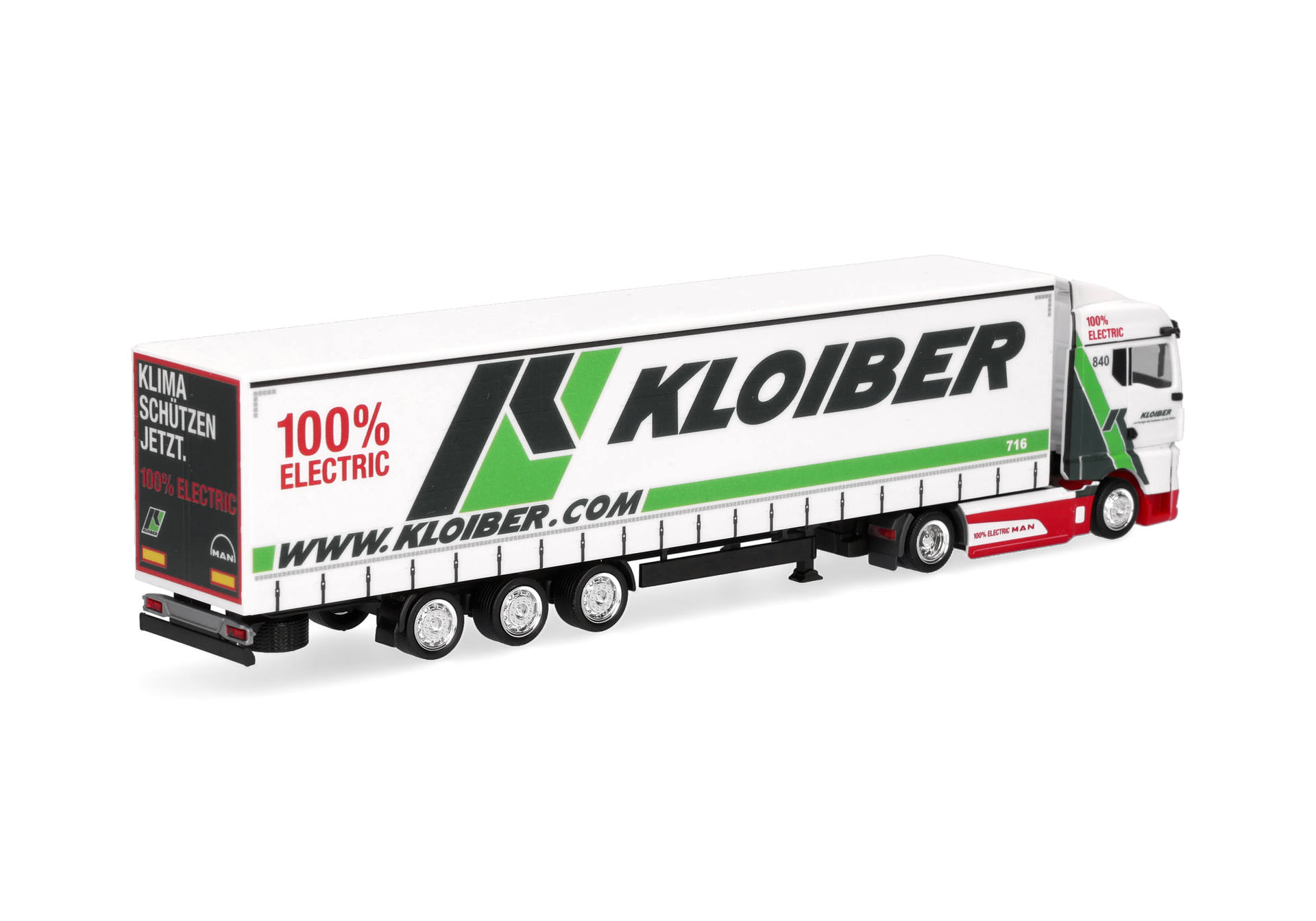Herpa 321365 | MAN eTGX GM Jumboplanen-Sattelzug | Kloiber | 1:87
