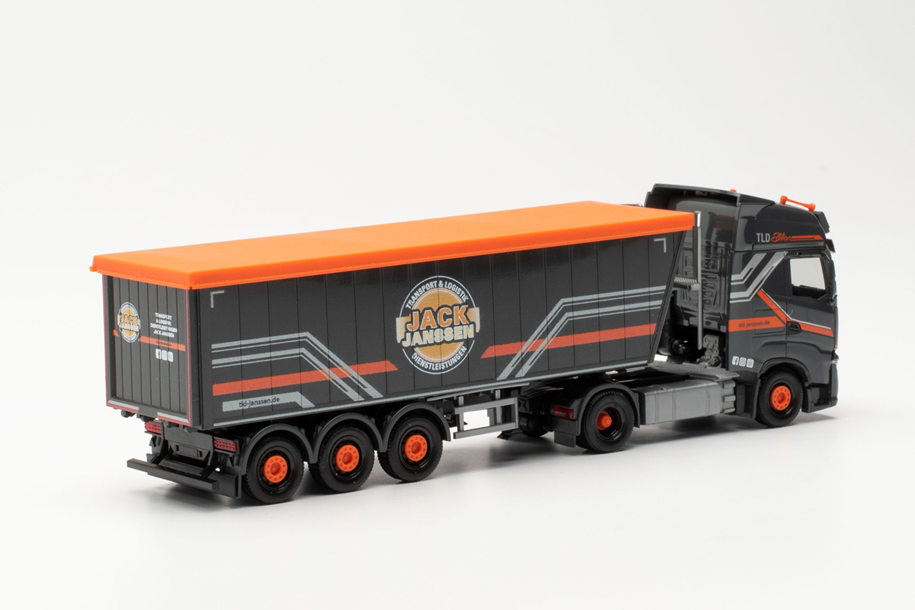 Herpa 314435 - Iveco S-Way Stöffelliner-Sattelzug - Jack Janssen (Niedersachsen/Rhede). 1:87