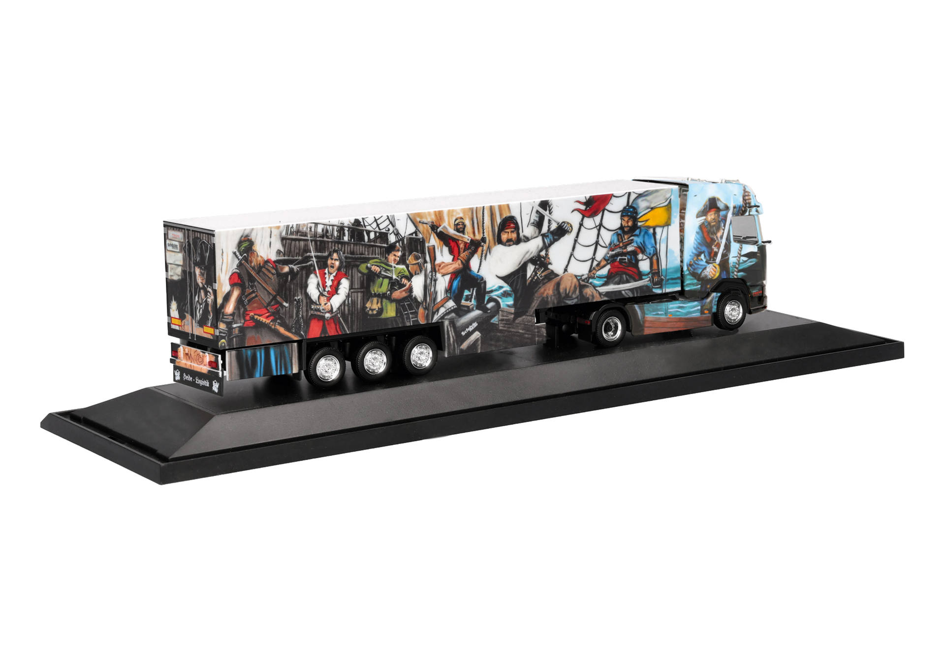 Herpa 122399 | DAF XG+ | Kühlkoffer-Sattelzug | Heide Logistik/Hansepiraten | 1:87