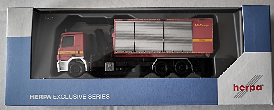 Herpa 961783 | Intermodellbau | MB Actros M 08 Wechsellader-LKW 3achs mit Kran | FW Lünen | 1:87