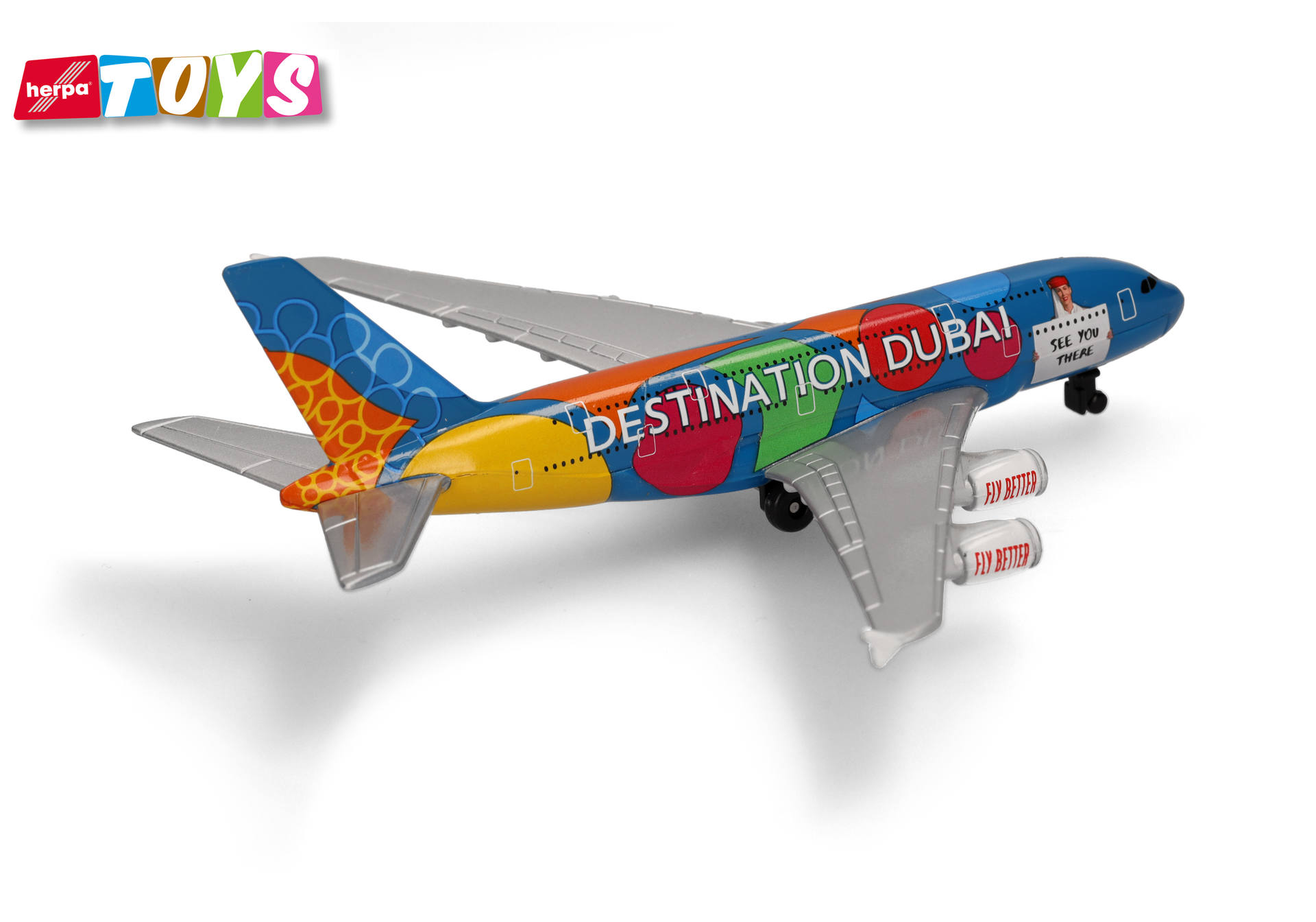 Herpa Toys | 86RT-9906 | Single Airplane Emirates A380 "Destination Dubai"