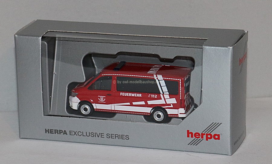 Herpa 953023 | MAN TGE Bus | Feuerwehr Dippoldiswalde | Dachkennung 192 | 1:87