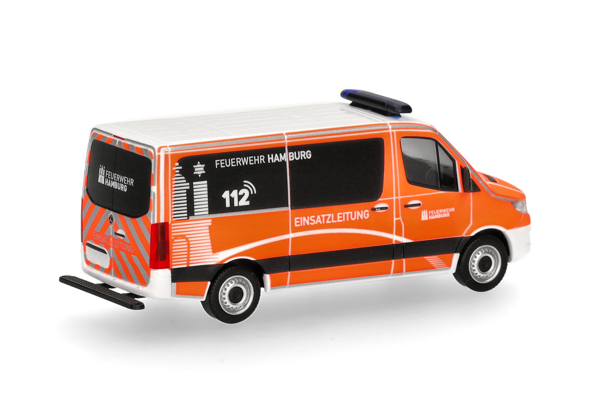 Herpa 098830 | MB Sprinter '18 Bus Flachdach Einsatzleitwagen | FW HH/Einsatzleitung | 1:87