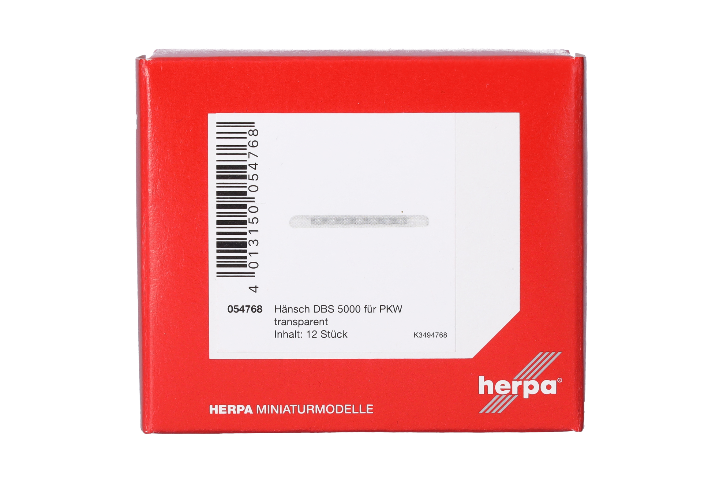 Herpa Zubehör 054768 | Hänsch DBS 5000 für PKW, transparent (12 Stk.) | 1:87