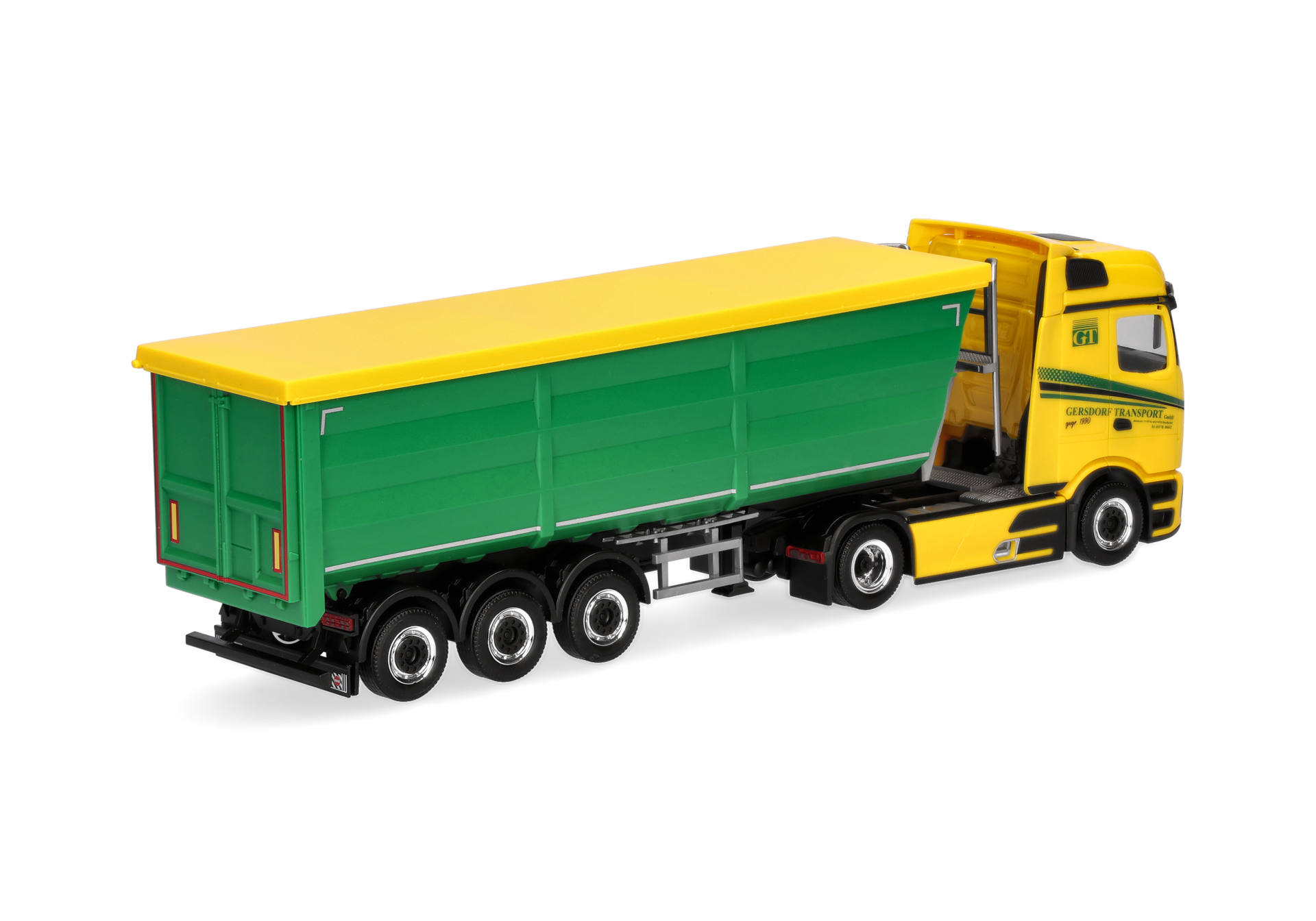 Herpa 321006 | MB Actros L ProCabin Bigspace | Stahlmulden-Sattelzug | Gersdorf Transport | 1:87