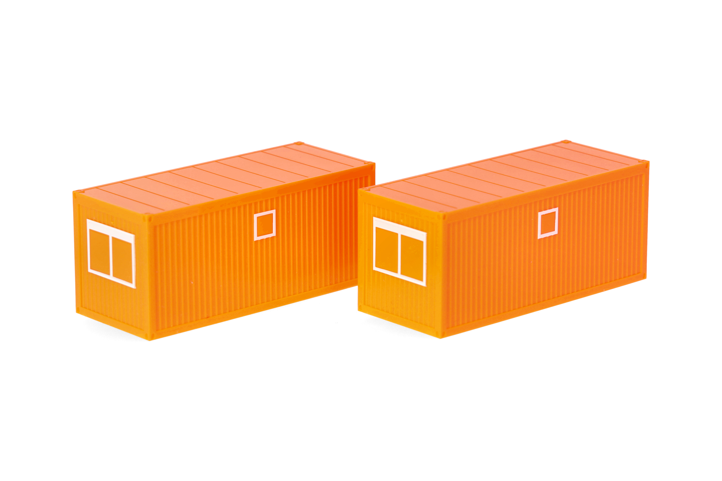 Herpa Zubehör 053600-004 | 2x Baucontainer | kommunalorange | 1:87