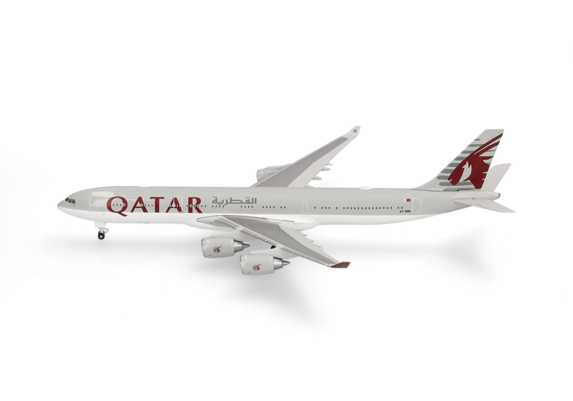 Herpa Wings 538923 | Qatar Amiri Flight | Airbus A340-500 | A7-HHH | 1:500