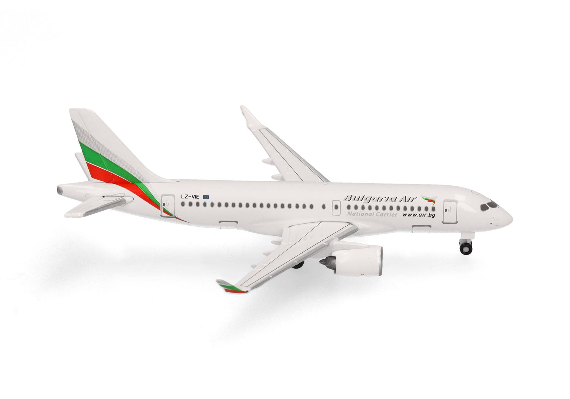 Herpa Wings 538633 | Bulgaria Air | Airbus A220-100 – LZ-VIE | 1:500