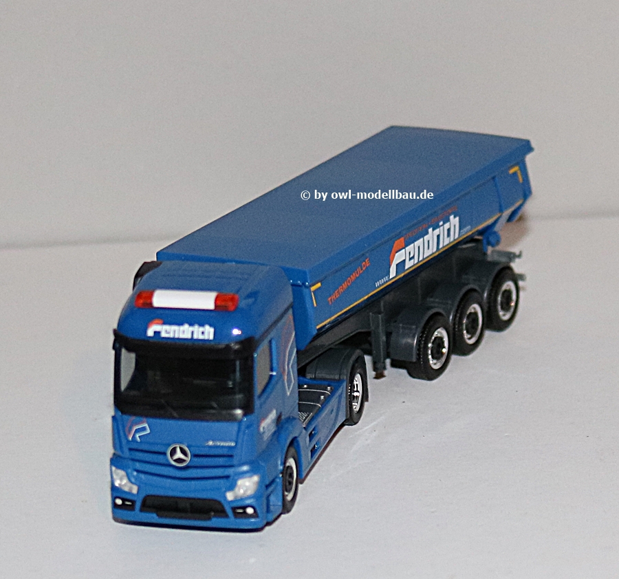 Herpa 944595 - MB Actros Streamspace 2.3 Thermomulden-Sattelzug - Fendrich Bocholt. 1:87