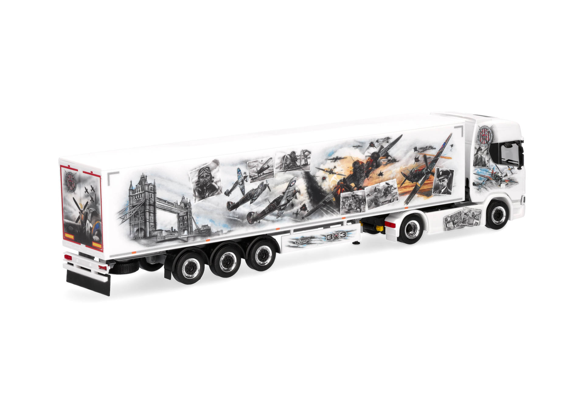 Herpa 320962 | Scania CR 20 HD Schubboden-Sattelzug | Repinski/Squadron 303 (PL)  | 1:87