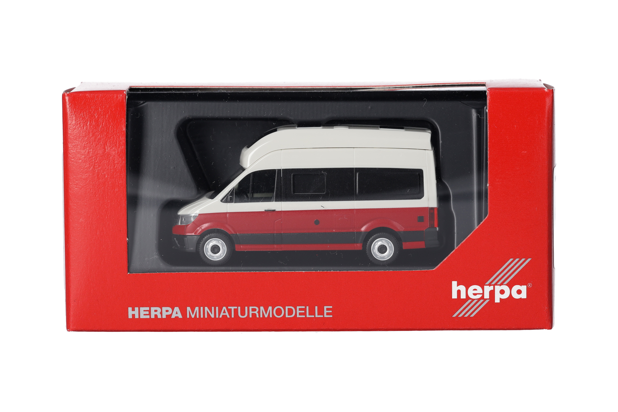 Herpa  096294-003 | Volkswagen (VW) Crafter Grand California | candywhite/kirschrot | 1:87