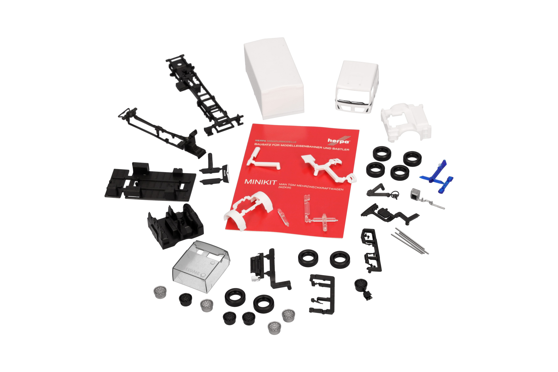 Herpa MiniKit 014168 | MAN TGM Mehrzweckkraftwagen (MzKW), weiß  | 1:87