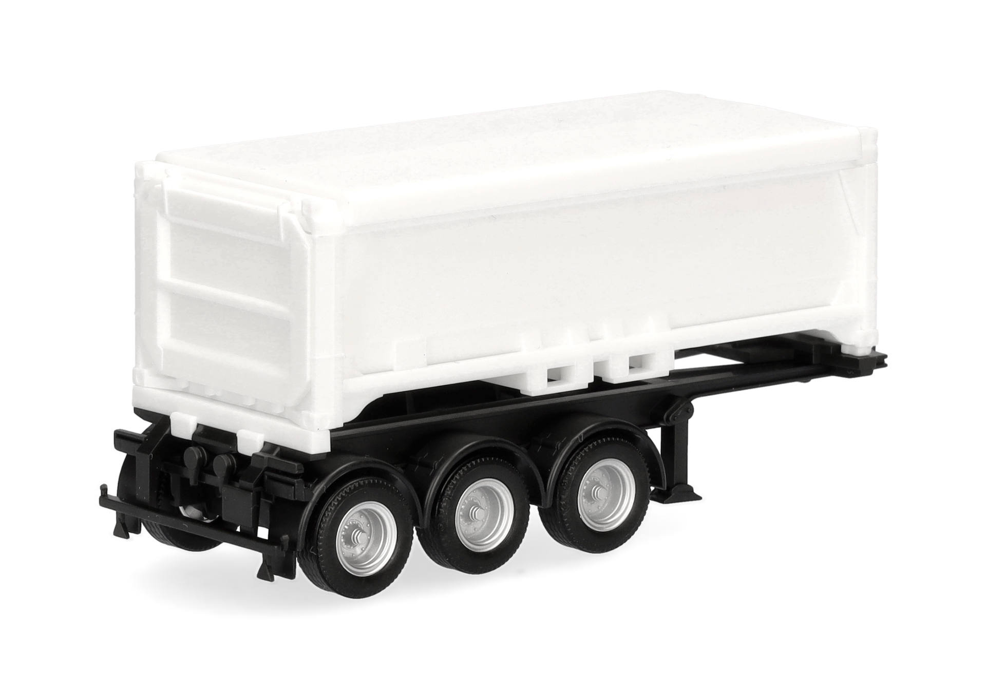 Herpa 077101 | Abraumcontainerauflieger 3achs | weiß | 1:87