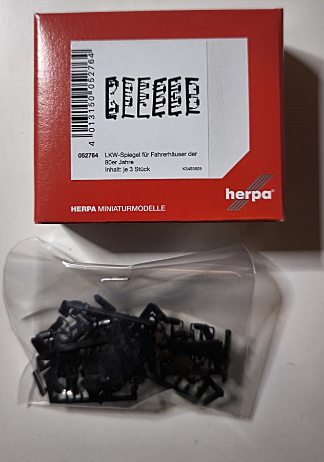 Herpa Zubehör 052764 | LKW Spiegel (MB S/MAN F8/Scania 3er/DAF 3300/Volvo F10/MAN F2000) | 1:87