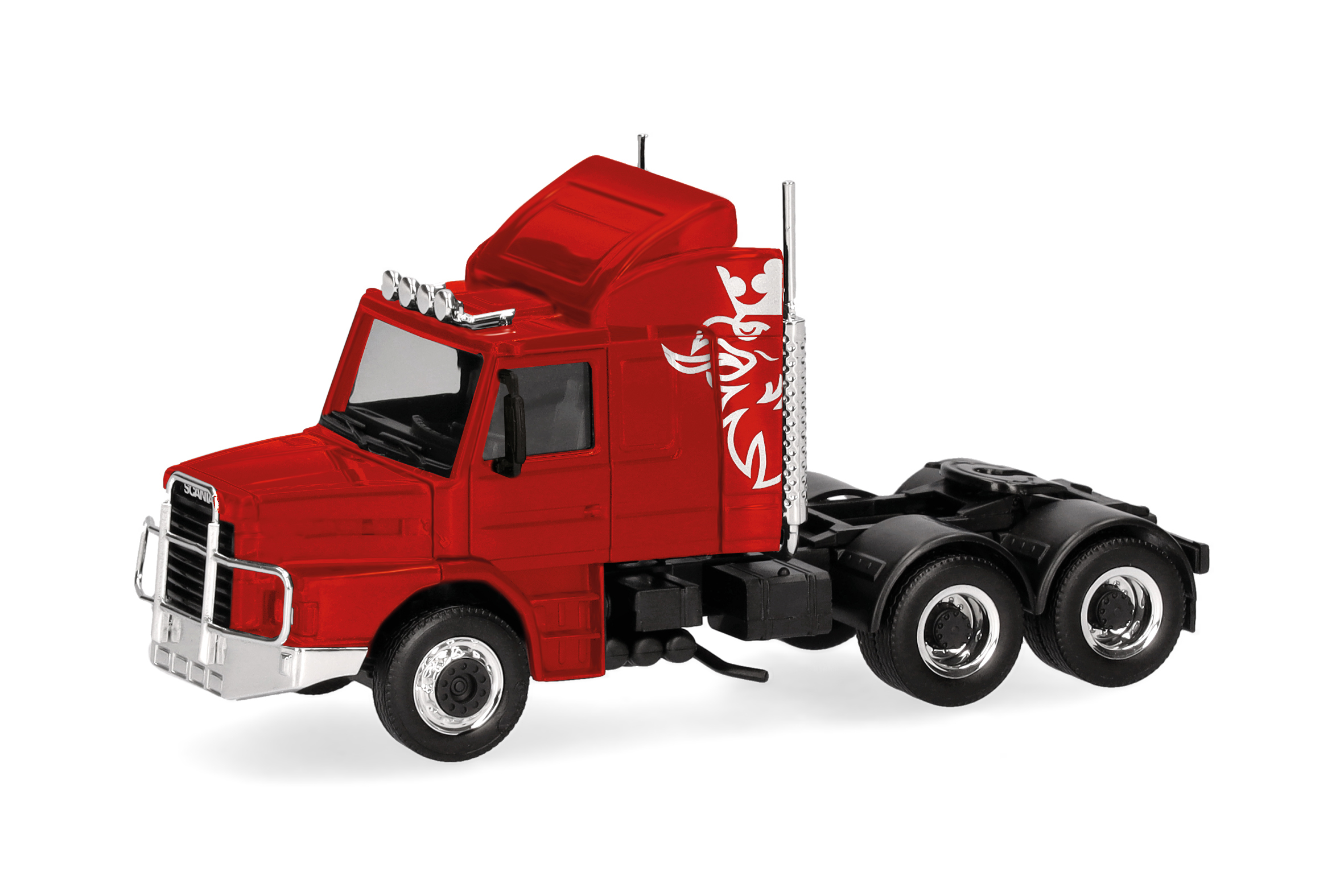 Herpa 319416-002 | Scania Hauber 142 | 3achs (6x4) | rot | 1:87