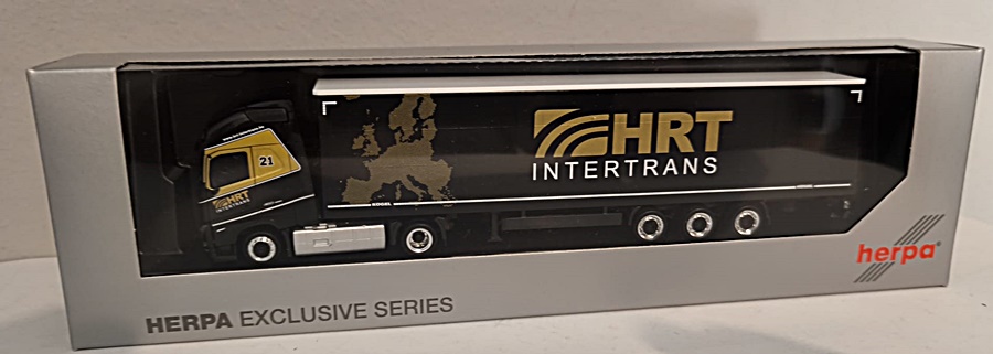 Herpa 957076 | Volvo FH Gl. XL 2020 Lowlinergardinenplanen-Sattelzug | HRT Intertrans  | 1:87