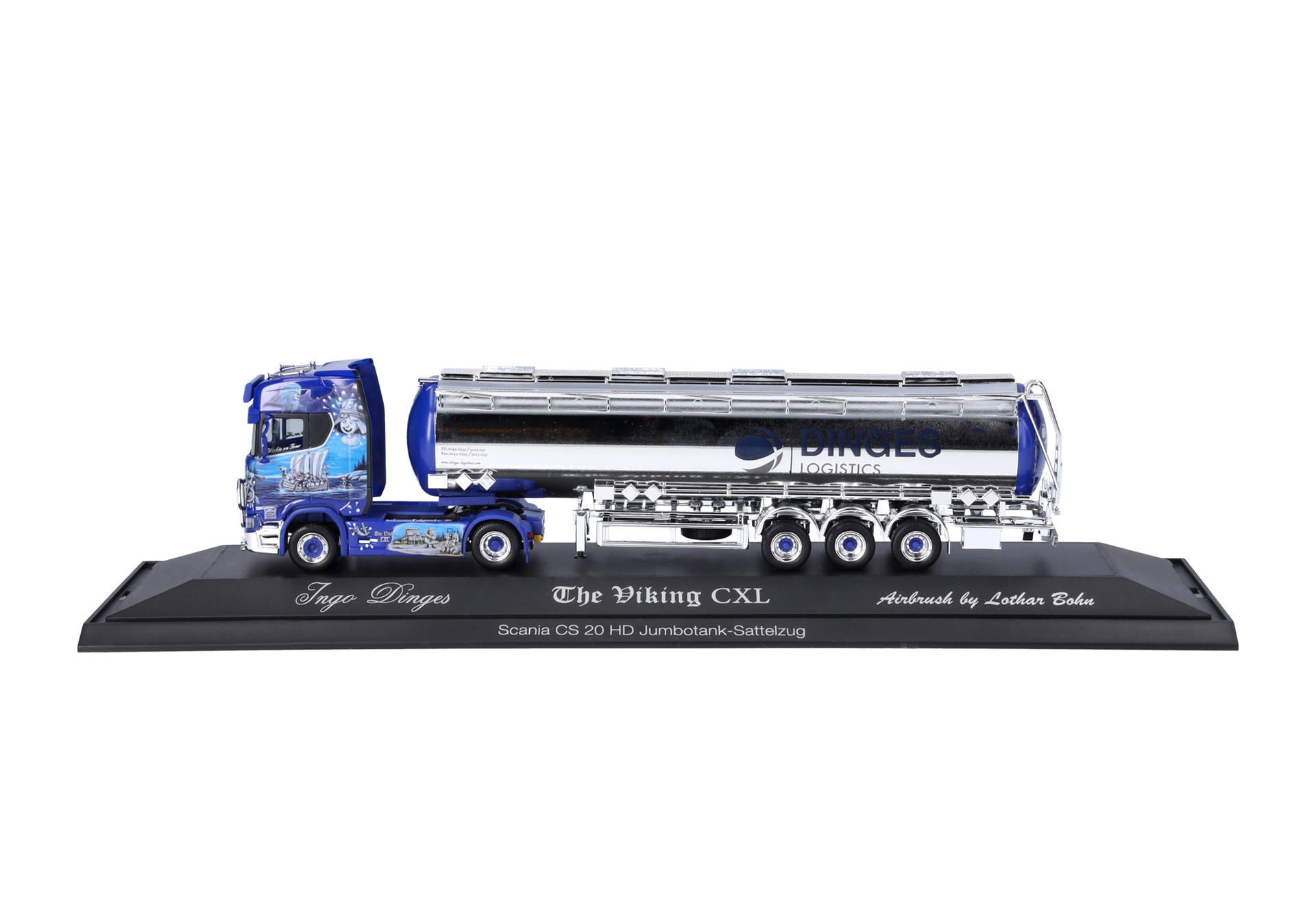 Herpa 122344 | Scania CS 20 HD Jumbochromtank-Sattelzug | Ingo Dinges/Wickie | 1:87