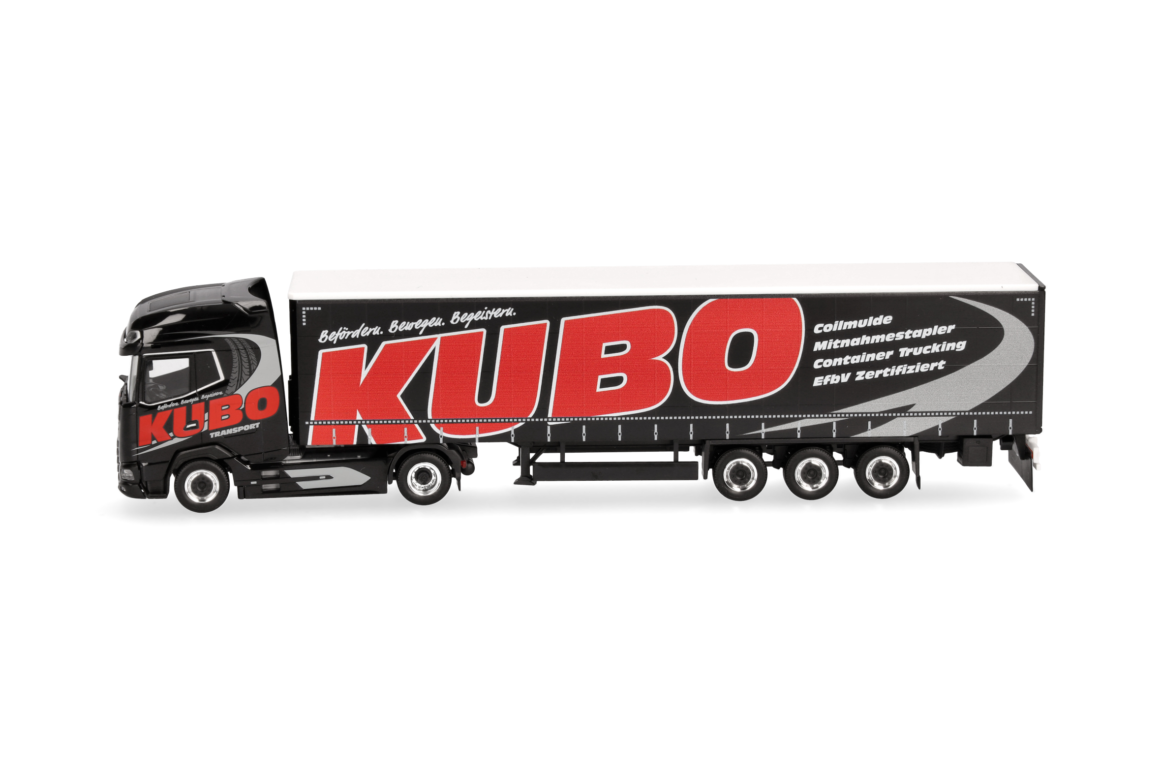 Herpa  318068 |  DAF XG+ | Gardinenplanen-Sattelzug | KUBO | 1:87