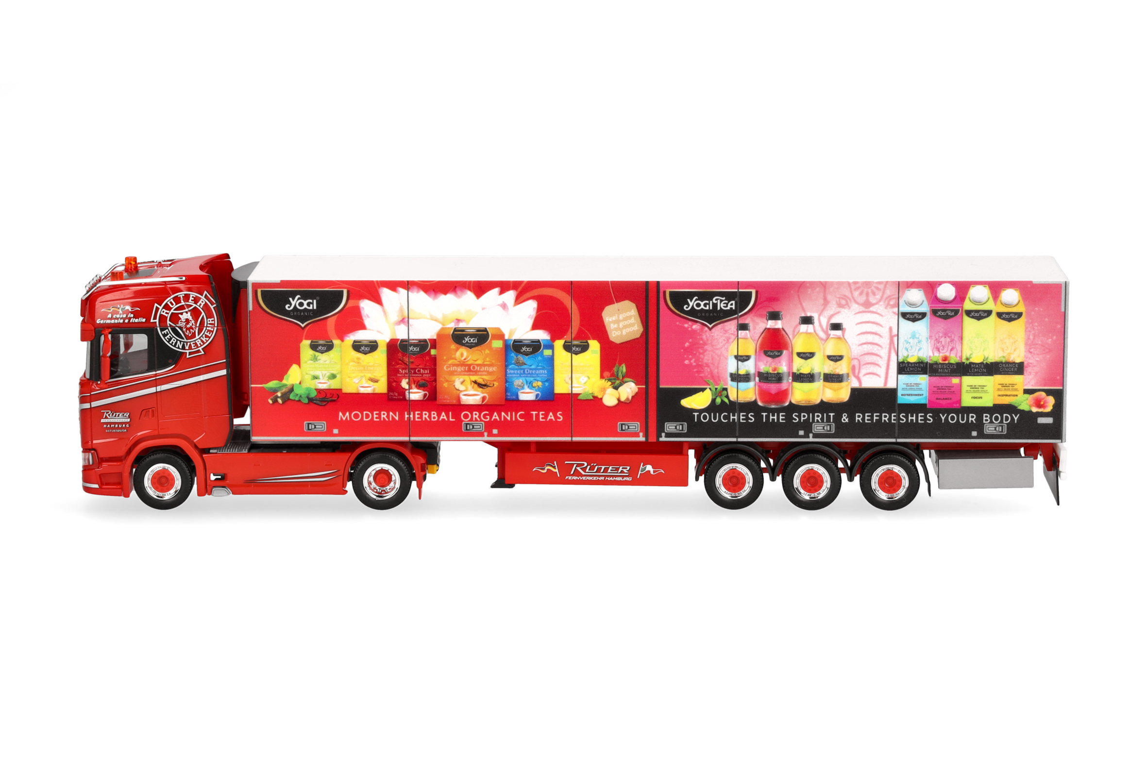 Herpa 943895 | Scania CS 20 Hochdach | Kühlkoffer-Sattelzug | Rüter/Yogi | 1:87