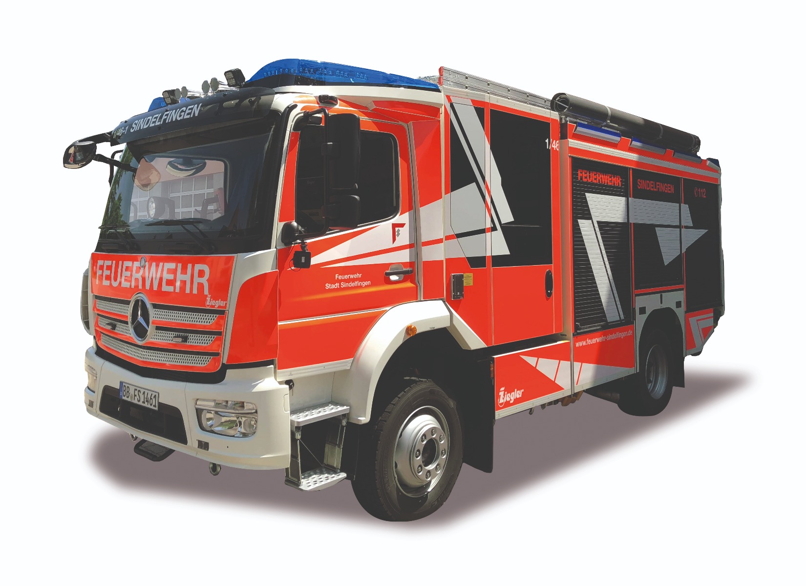 Herpa 954556 |  Mercedes-Benz Atego `13 | Ziegler Z-Cab | Feuerwehr Sindelfingen | 1:87