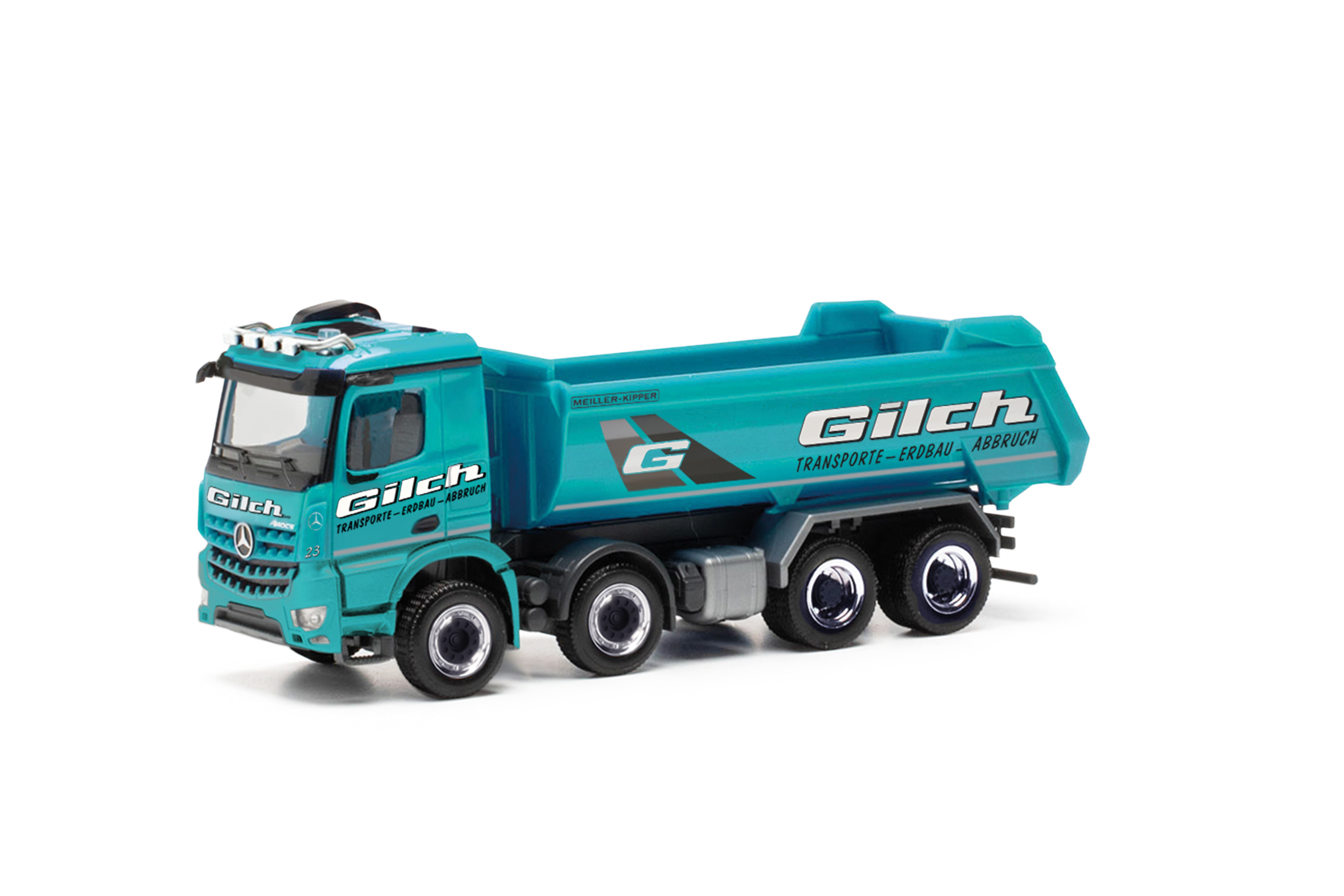 Herpa 321174 | MB Arocs Rundmulden-LKW | Gilch Erdbau und Transport | 1:87