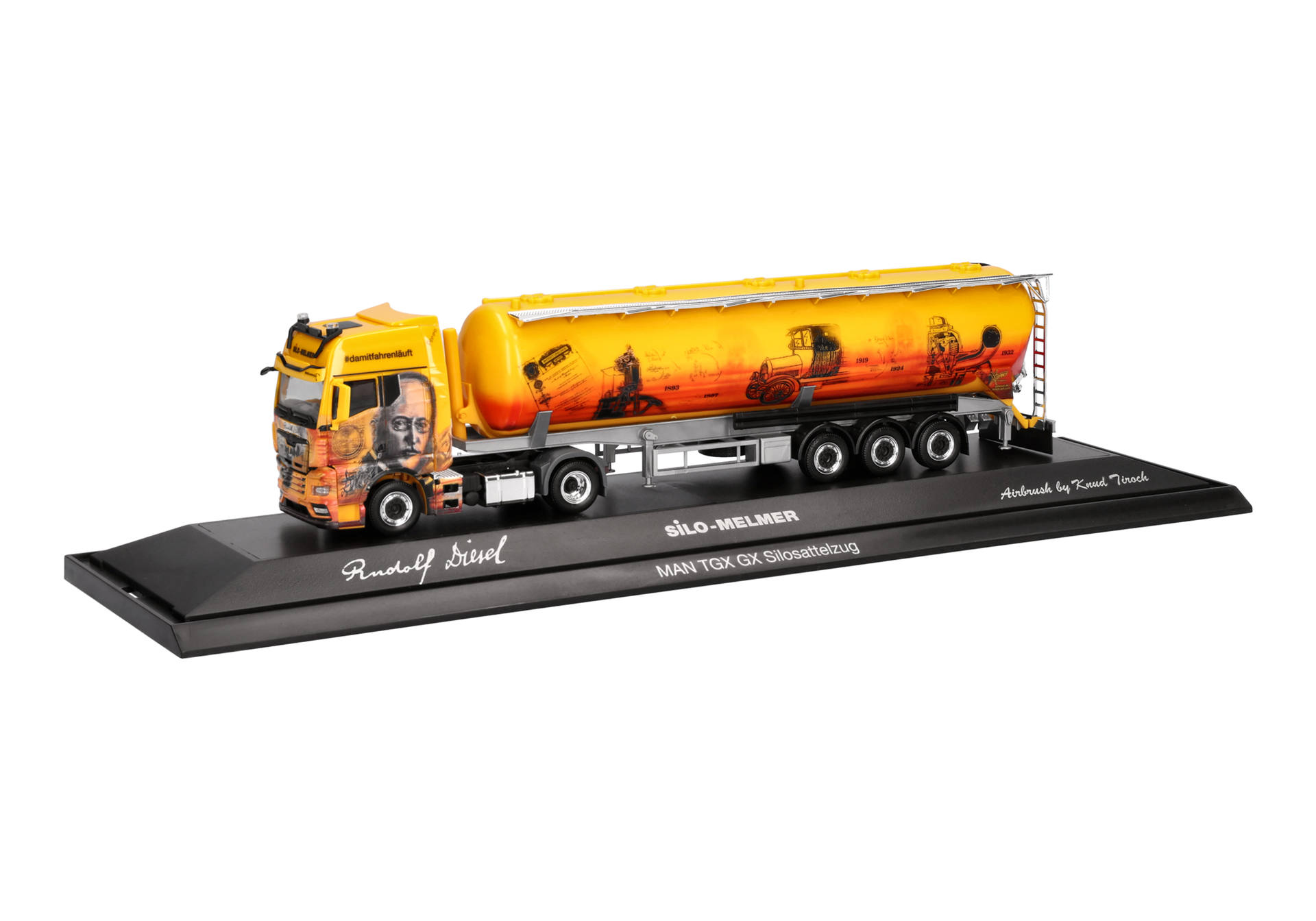 Herpa 122351 | MAN TGX GX Silo-Sattelzug | Silo Melmer/Rudolf Diesel (A) | 1:87