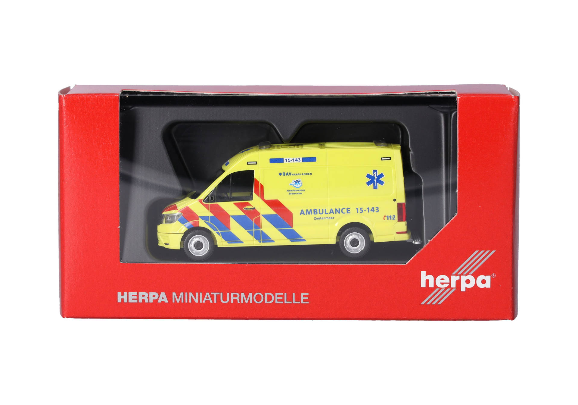 Herpa 098694 | MAN TGE Kasten HD | "Ambulance 15-143" (Niederlande) | 1:87