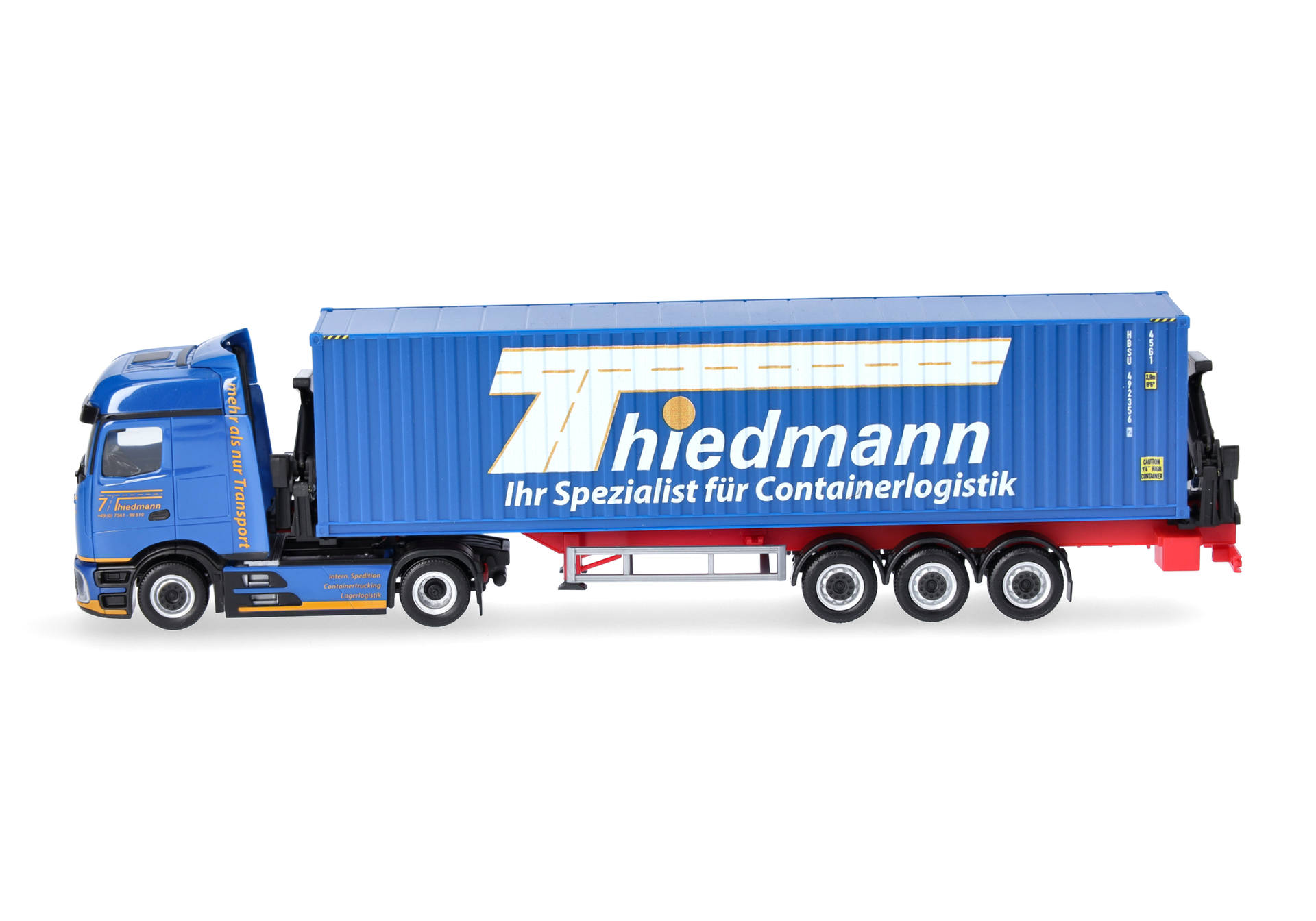 Herpa 319782 | MB Actros L ProCabin Bigspace Container-Seitenlader | Thiedmann | 1:87