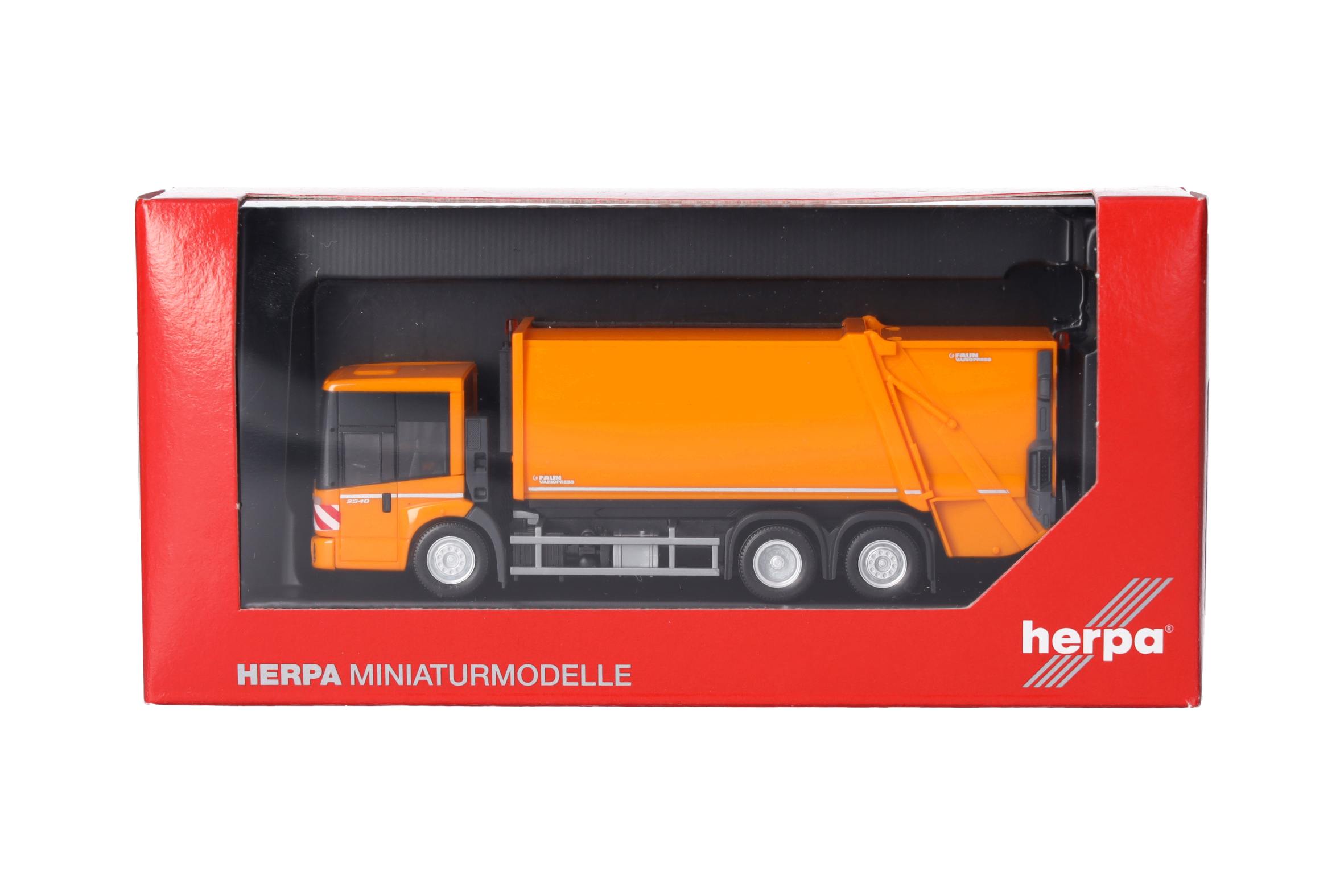 Herpa  319003 | MB Econic Pressmüllfahrzeug | FAUN VARIOPRESS | kommunalorange | 1:87
