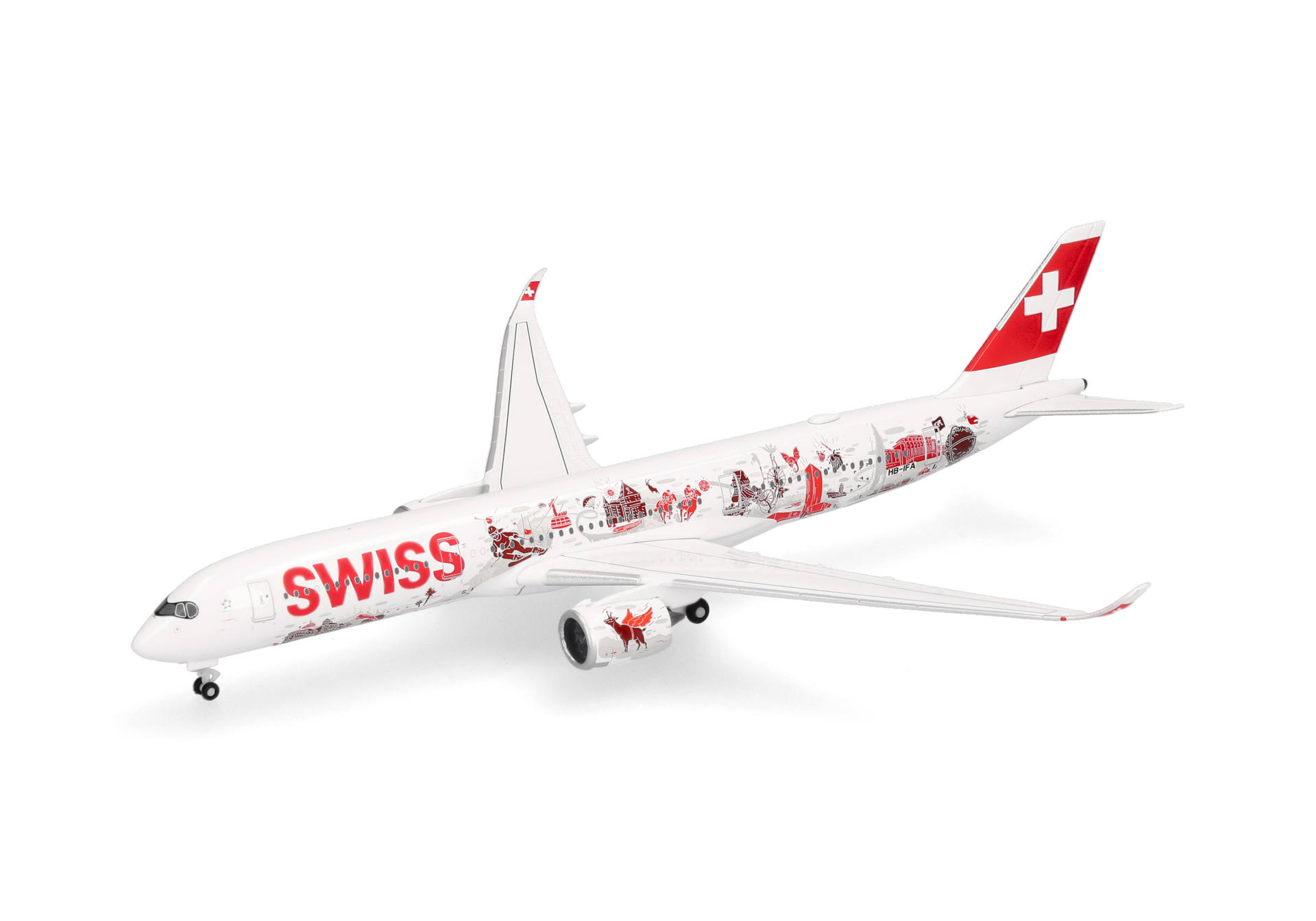 Herpa Wings 538350 | Swiss International Air Lines | Airbus A350-900 | Wanderlust | 1:500