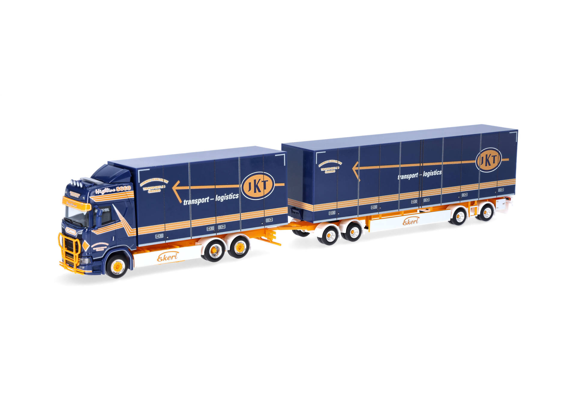 Herpa 320740 | Scania CS 20 Hochdach Schwedenkombi-Hängerzug | Jimmie Karlsson | 1:87