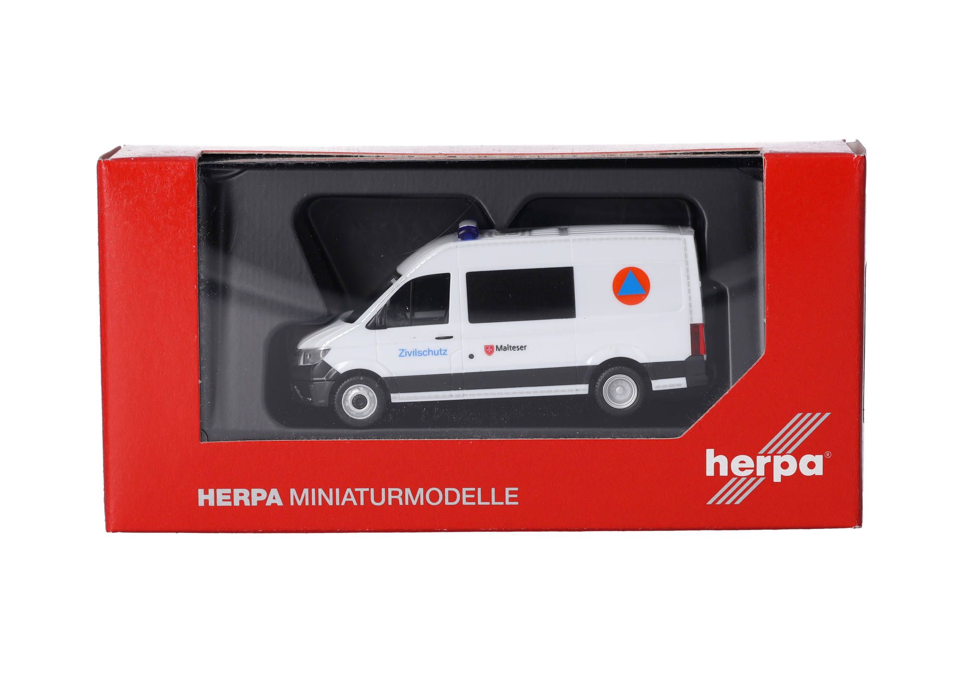 Herpa 097963 | VW Crafter Halbbus Hochdach | Malteser/Zivilschutz | 1:87