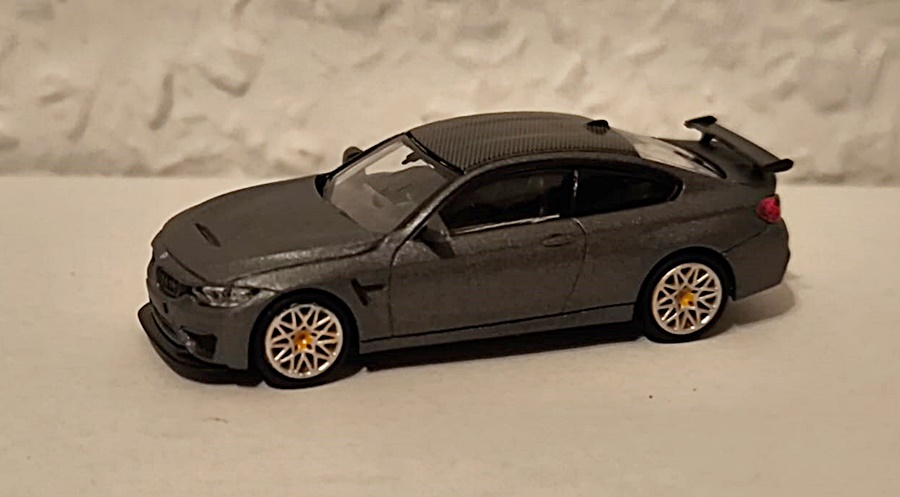 Minichamps 870027100 | BMW M4 GTS | 2016 | Matt Grey W/ Orange Wheels | 1:87