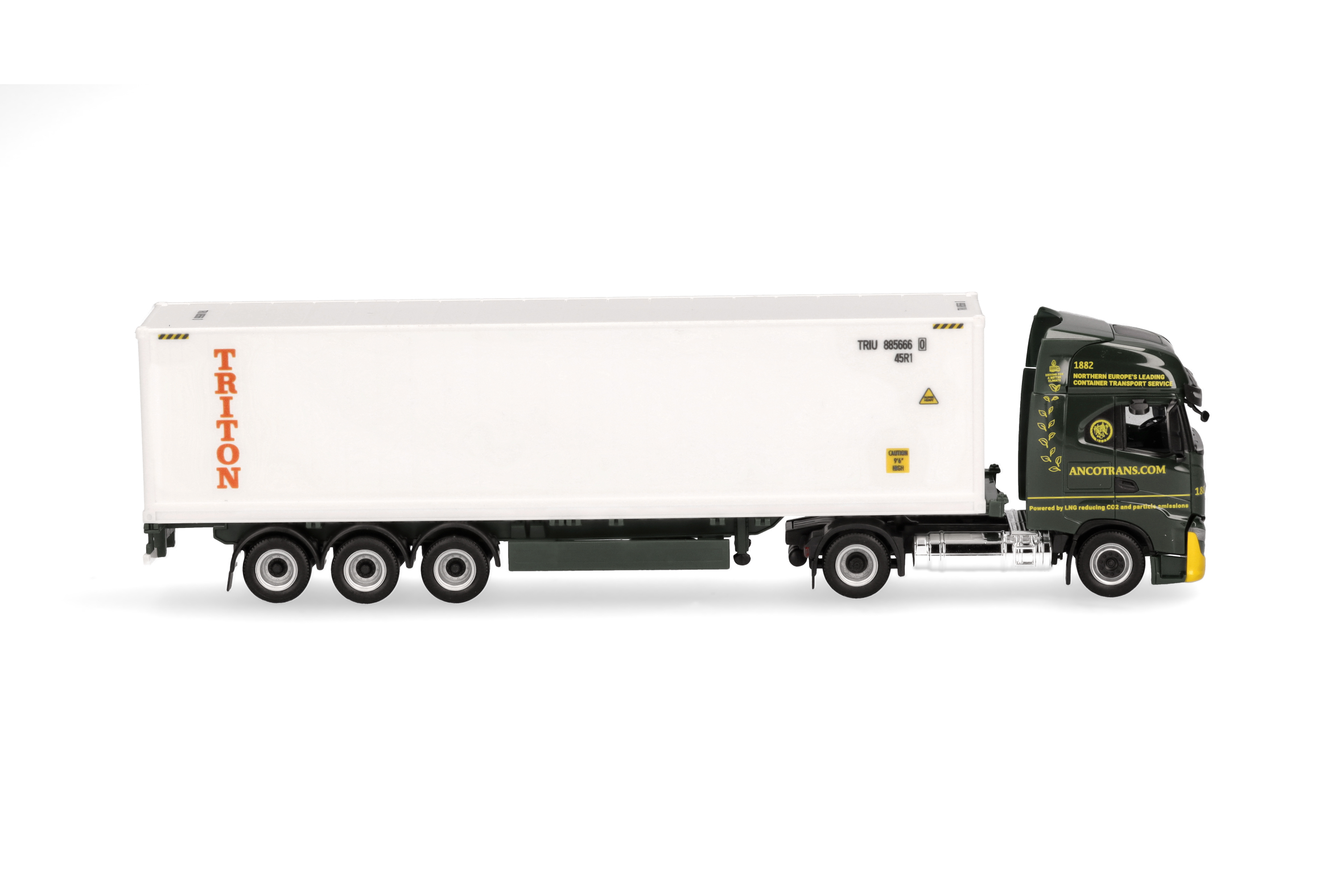 Herpa 317146 | Iveco S-Way LNG Container-Sattelzug | Ancotrans/TRITON | 1:87