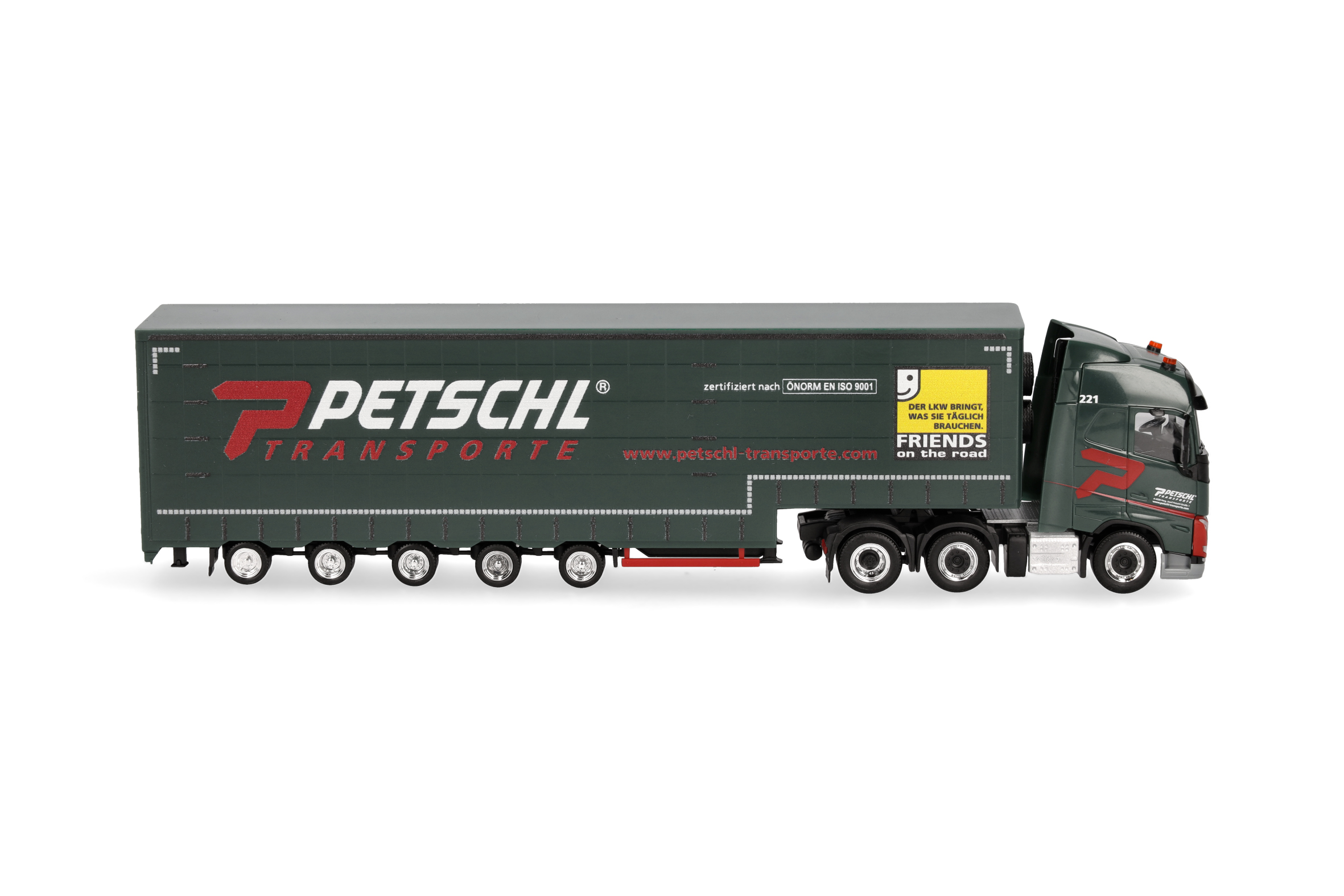 Herpa 318914 | Volvo FH GL 2020 | Volumenplanen-Sattelzug | Petsch | 1:87