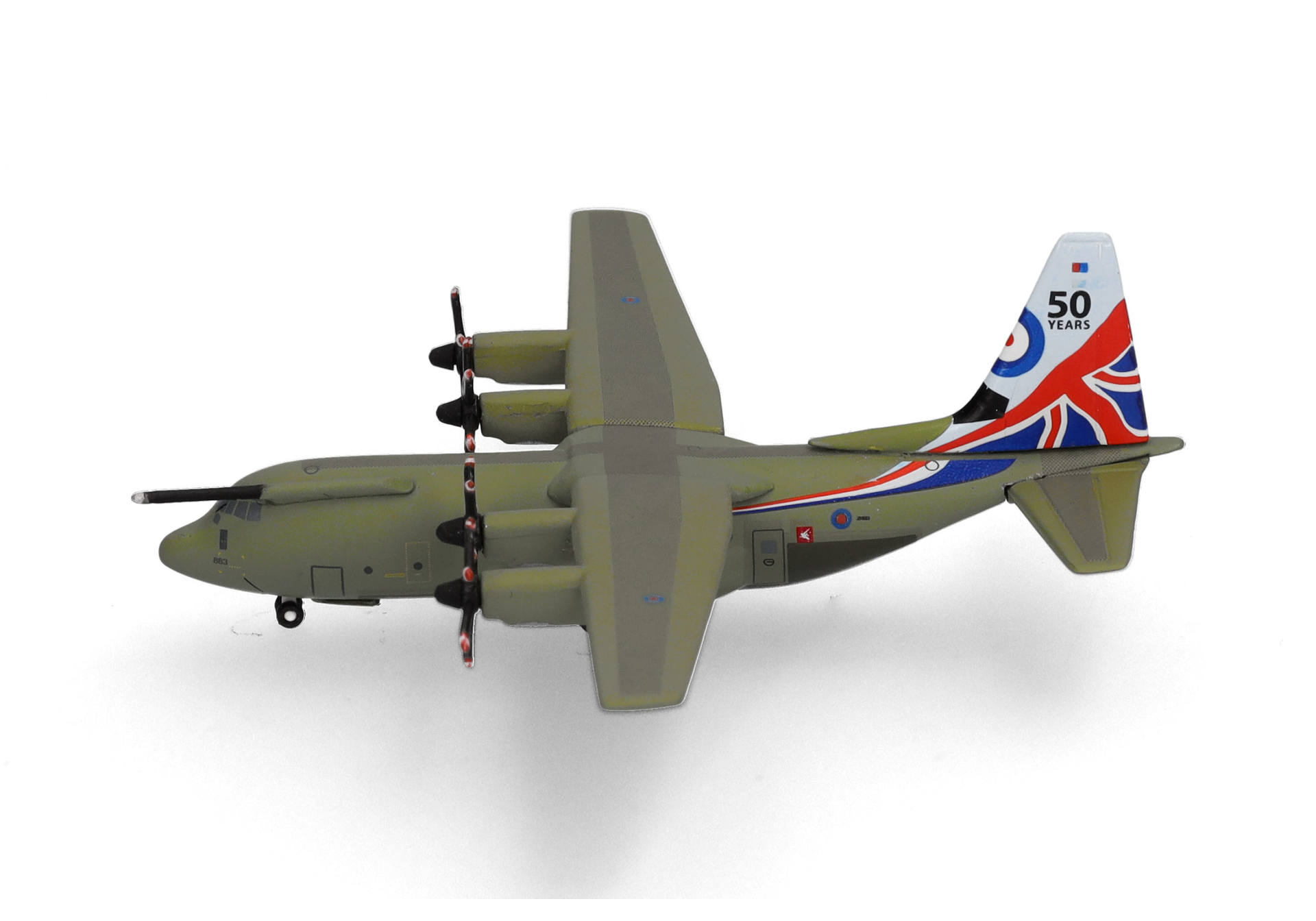 Herpa Wings 537445 | Royal Airforce | C-130J Super Hercules | 47 Squadron - 50th Anniversary Hercules | ZH883 | 1:500