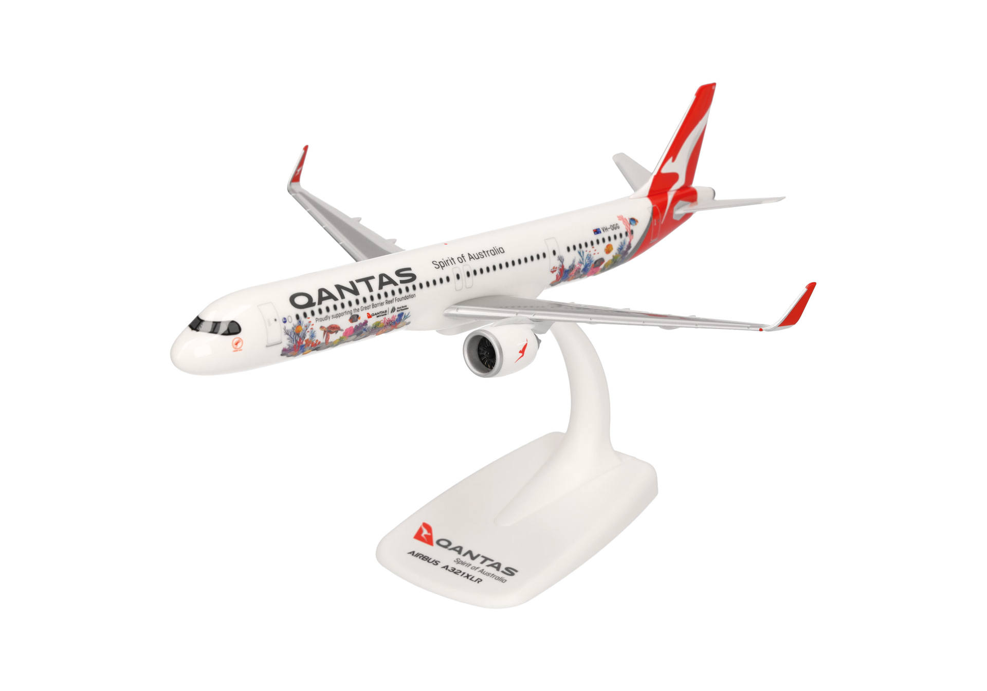 Herpa Wings SF 615020 | Qantas | Airbus A321XLR | Great Barrier Reef livery | VH-OGG "Coral Sea" | 1:200