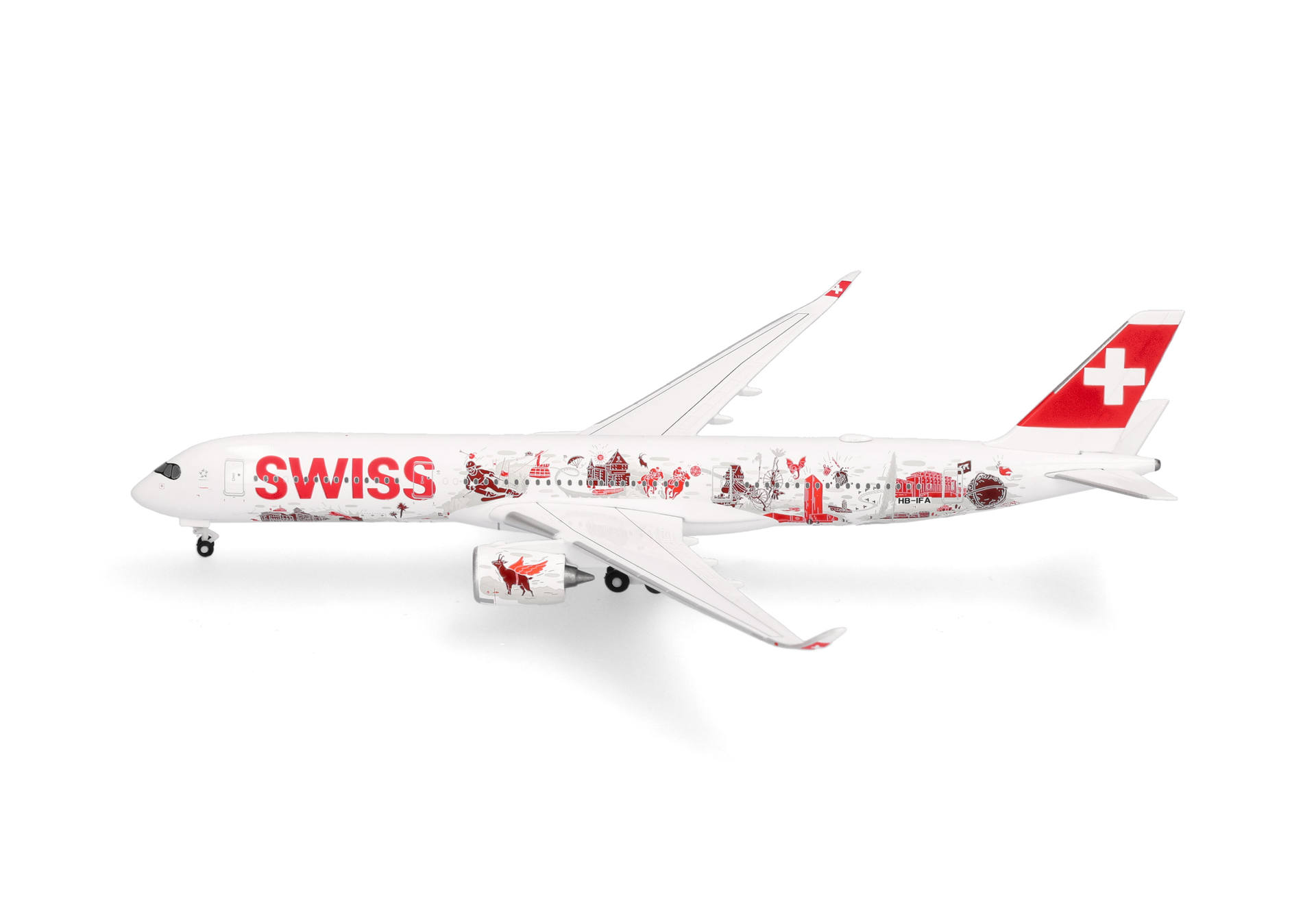 Herpa Wings 538350 | Swiss International Air Lines | Airbus A350-900 | Wanderlust | 1:500