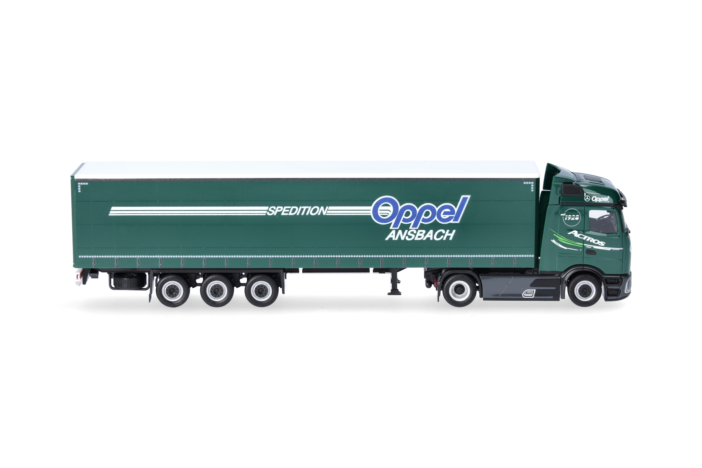 Herpa 319072 | MB Actros Procabin Streamspace | curtain canvas semitrailer truck | Oppel Ansbach | 1:87