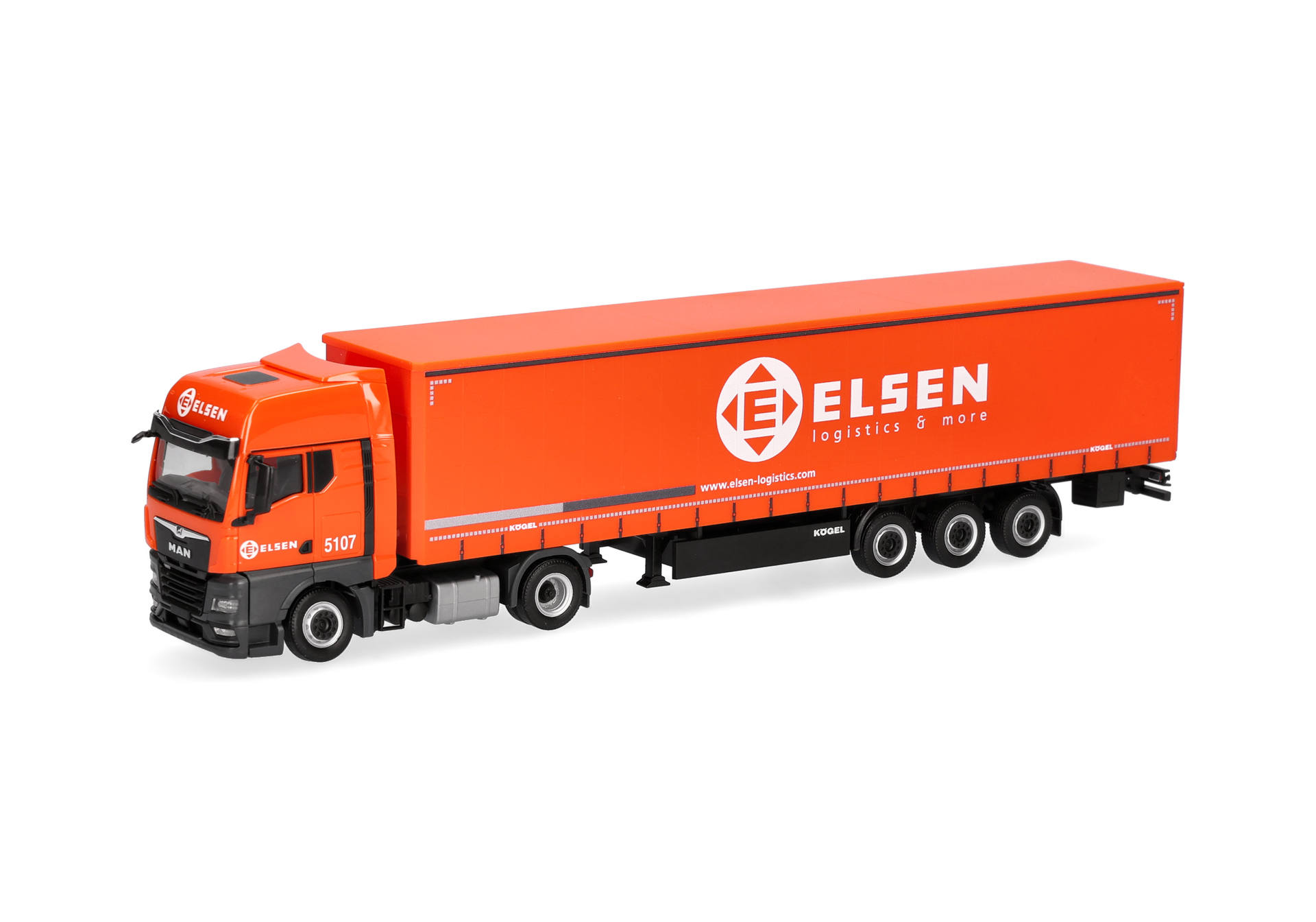 Herpa 321150 | MAN TGX GX | Gardinenplanen-Sattelzug | ELSEN | 1:87
