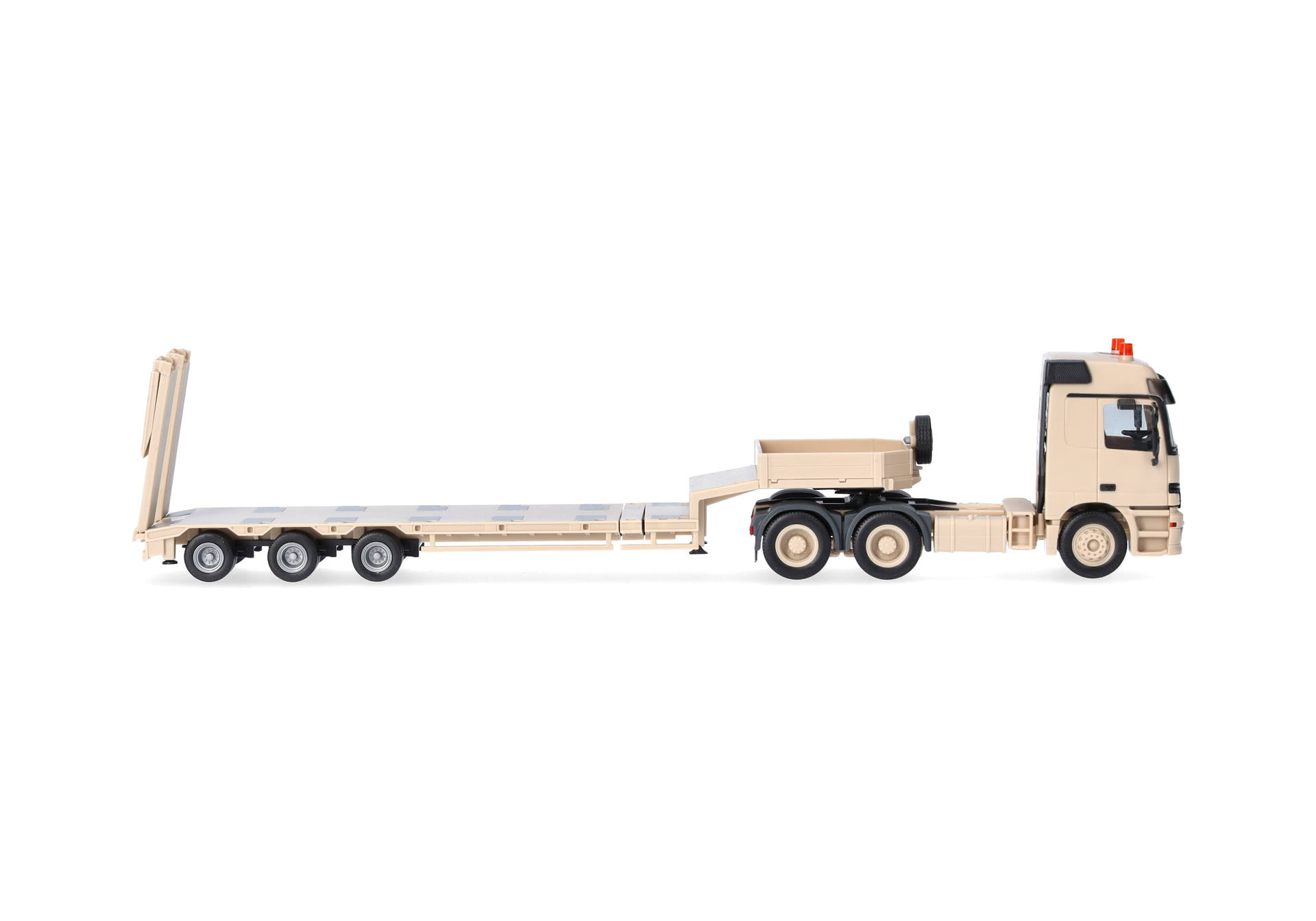 Herpa 747271 | MB Actros L (96) MP1 | Tieflade-Sattelzug | Belgische Armee | sandbeige | 1:87