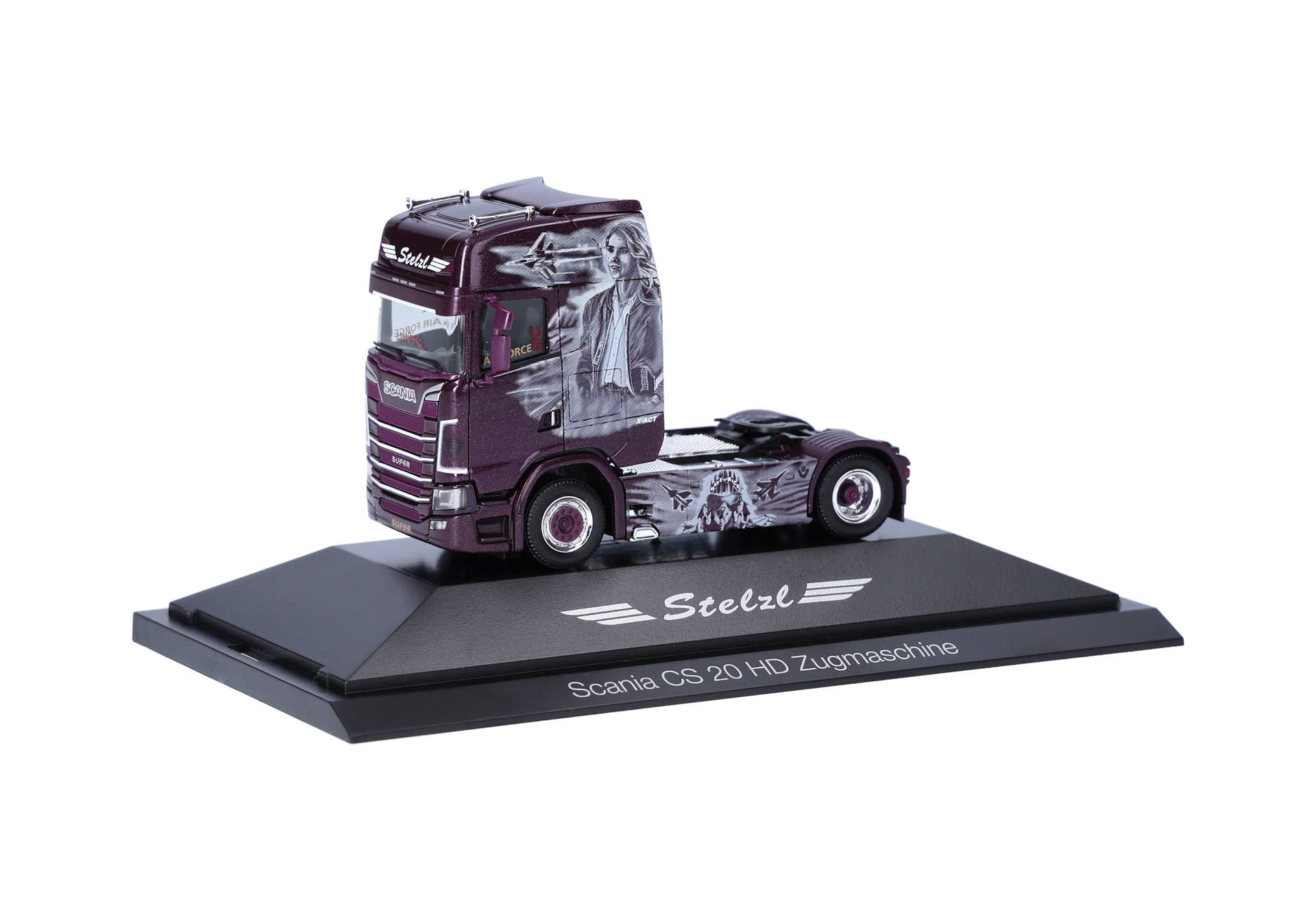 Herpa 111133 | Scania CS 20 HD Solozugmaschine | Stelzl/Top Gun | 1:87