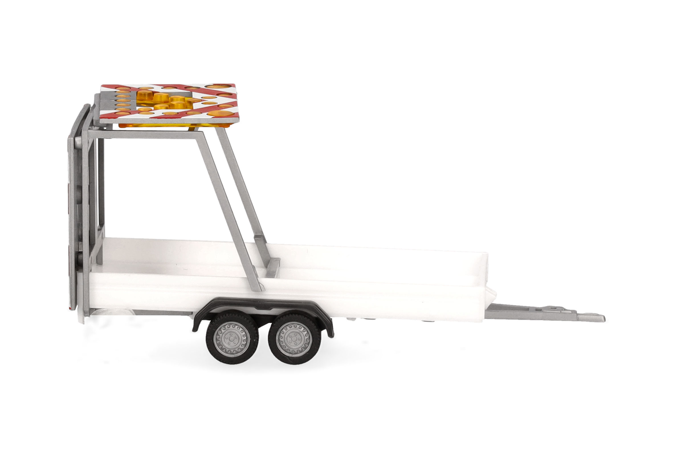 Herpa 052368-004 | Verkehrssicherungsanhänger 2achs | weiß | 1:87