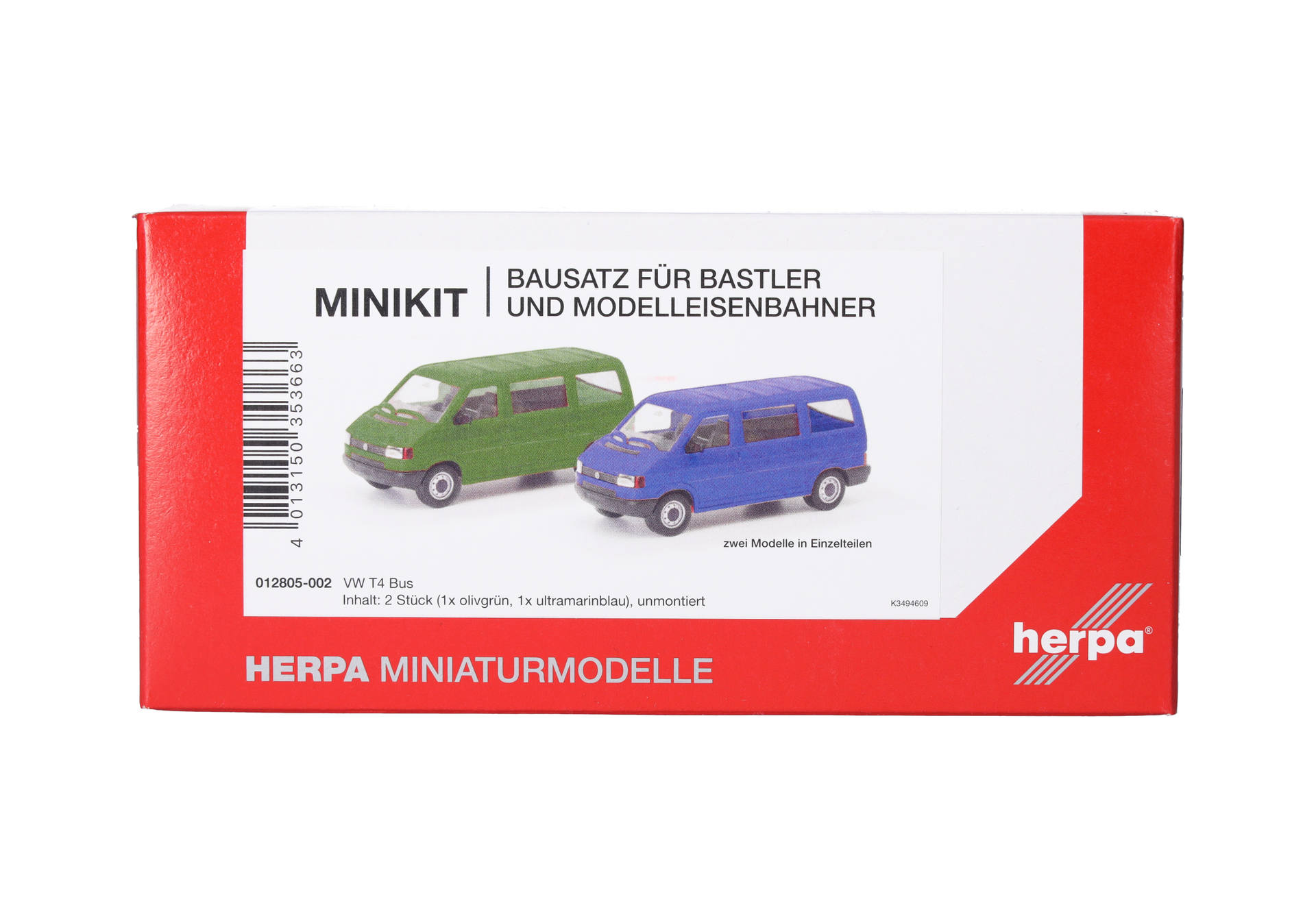 Herpa MiniKit 012805-002 |  VW T4 Kasten | olivgrün/ultramarinblau | 1:87